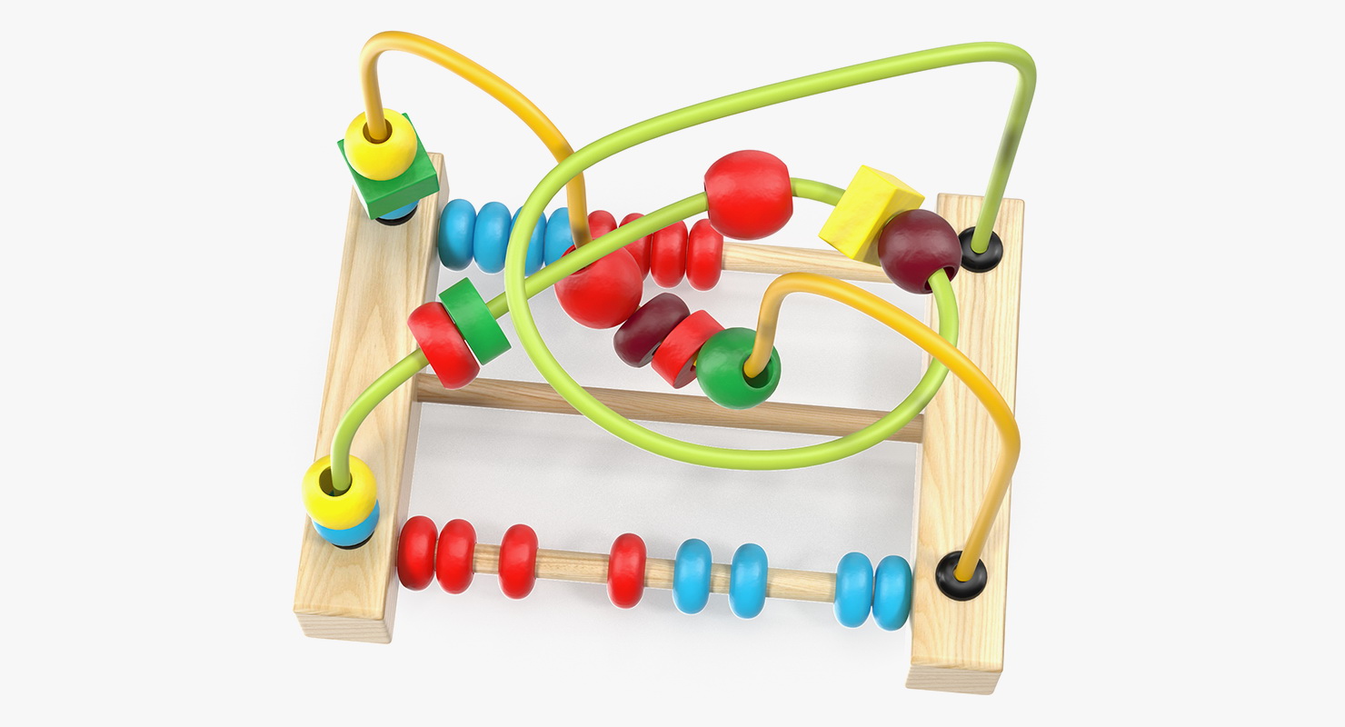 3D Colorful Wooden Educational Wire Maze Toy