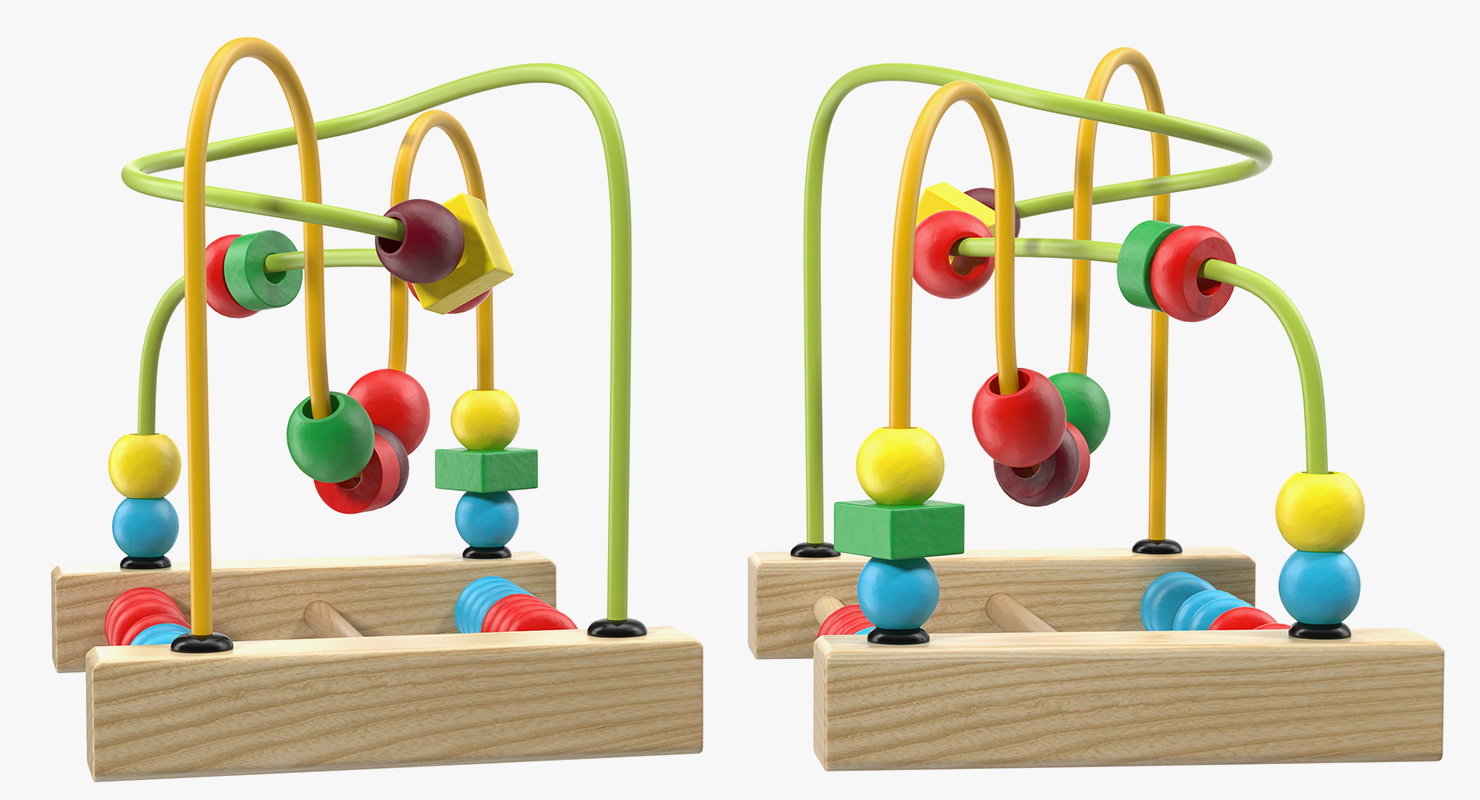 3D Colorful Wooden Educational Wire Maze Toy