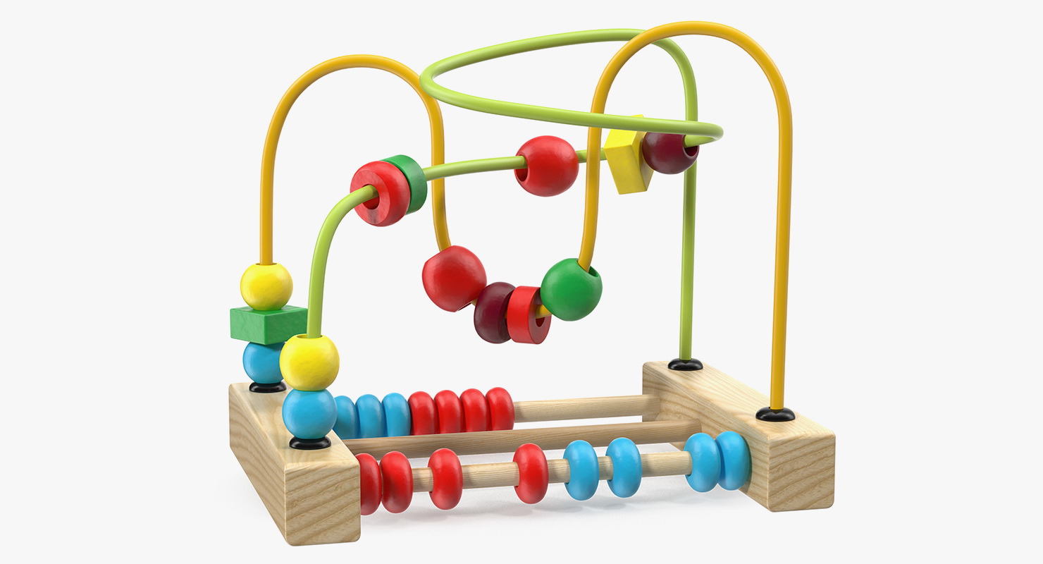 3D Colorful Wooden Educational Wire Maze Toy