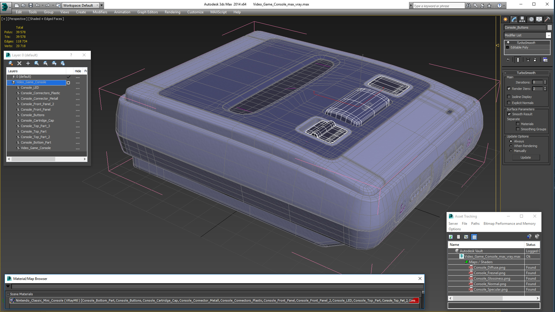 3D Video Game Console model