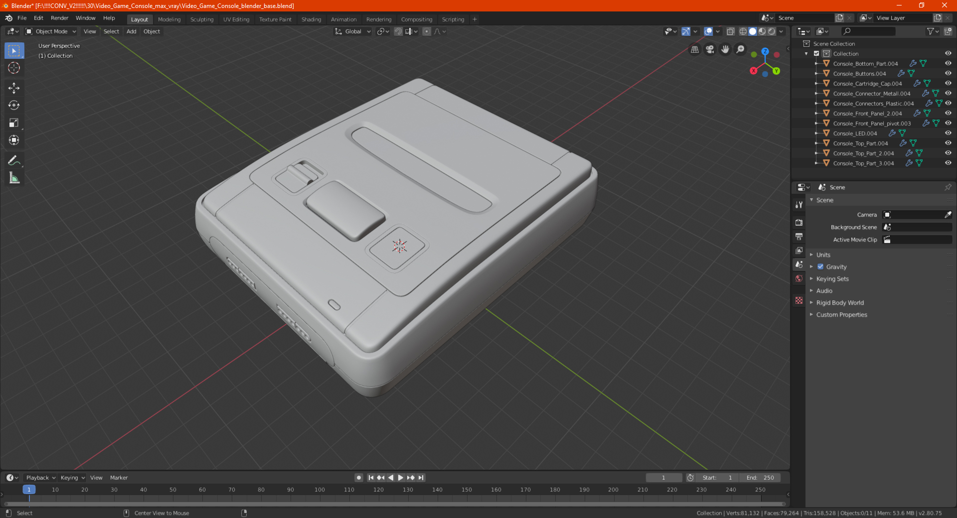 3D Video Game Console model
