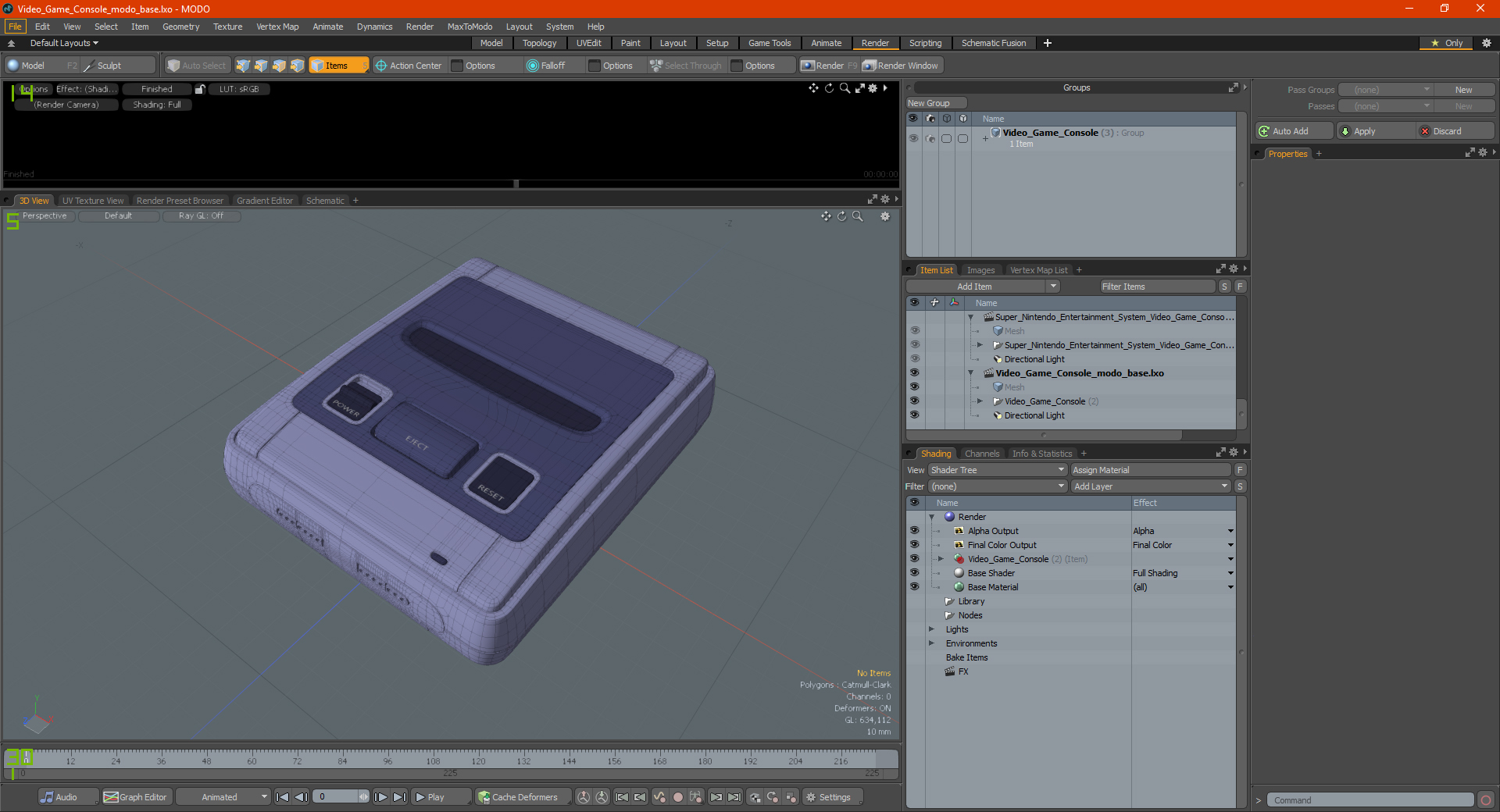 3D Video Game Console model
