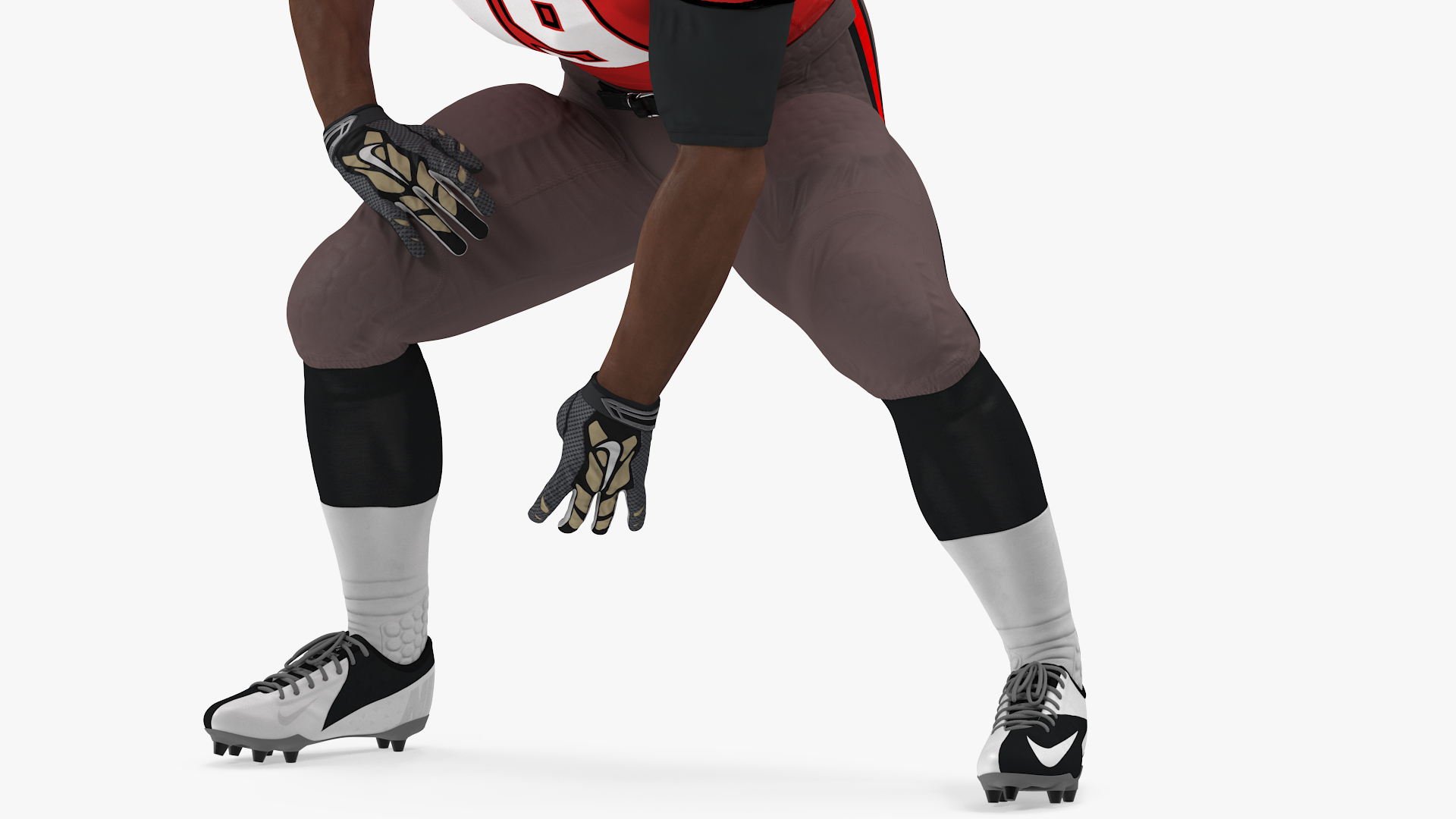 Tampa Bay Buccaneers American Football Player Crouching Fur 3D model