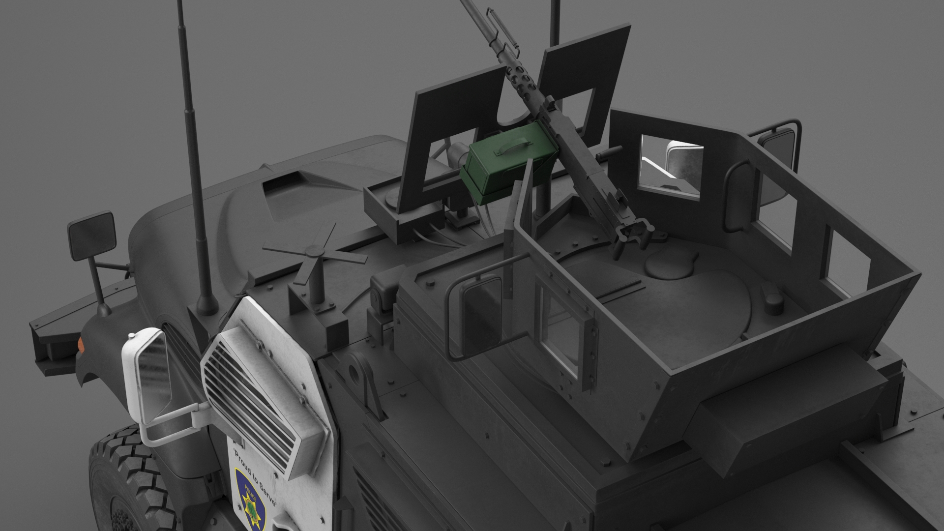 3D Police MRAP Vehicle International MaxxPro