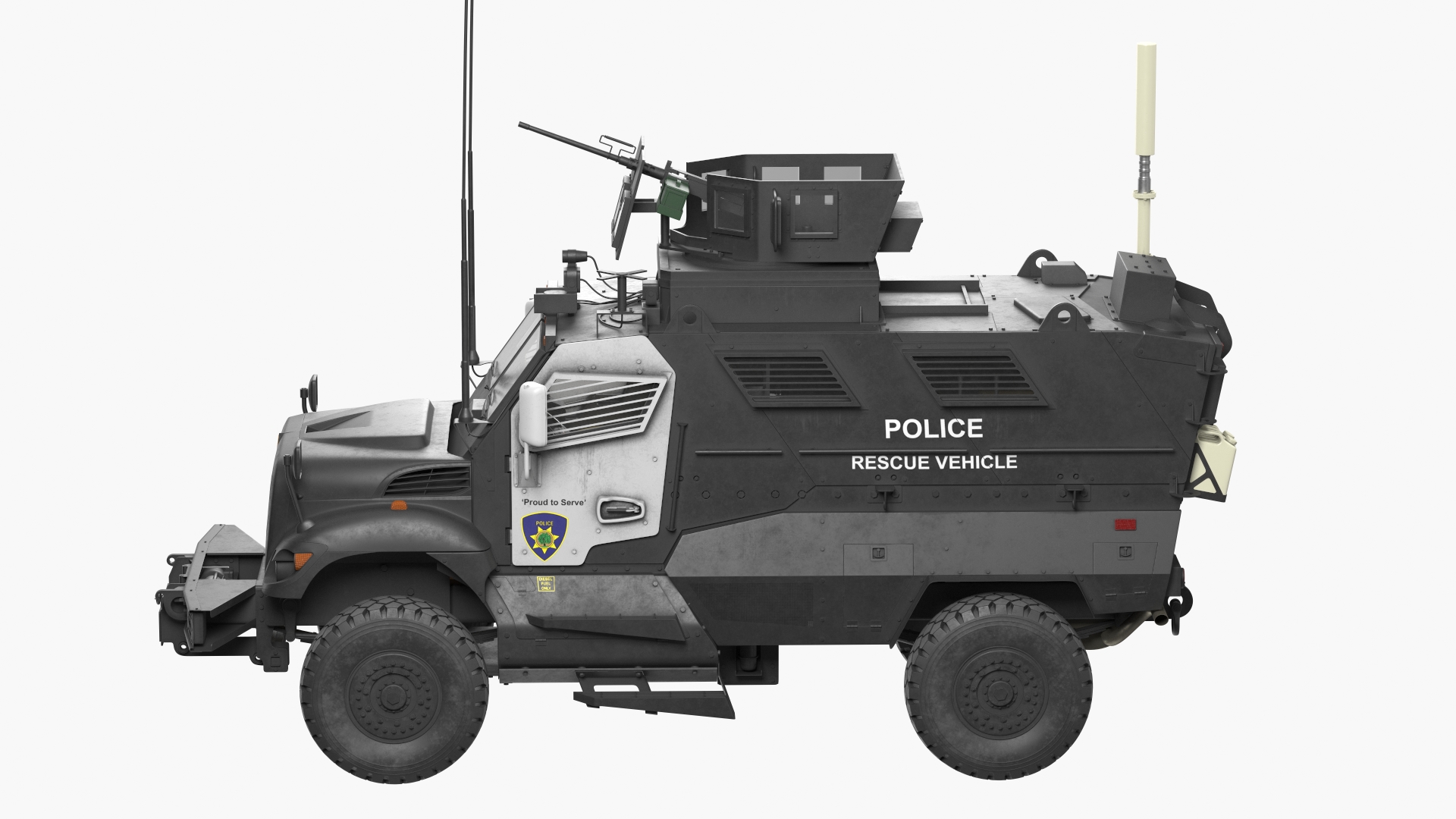 3D Police MRAP Vehicle International MaxxPro