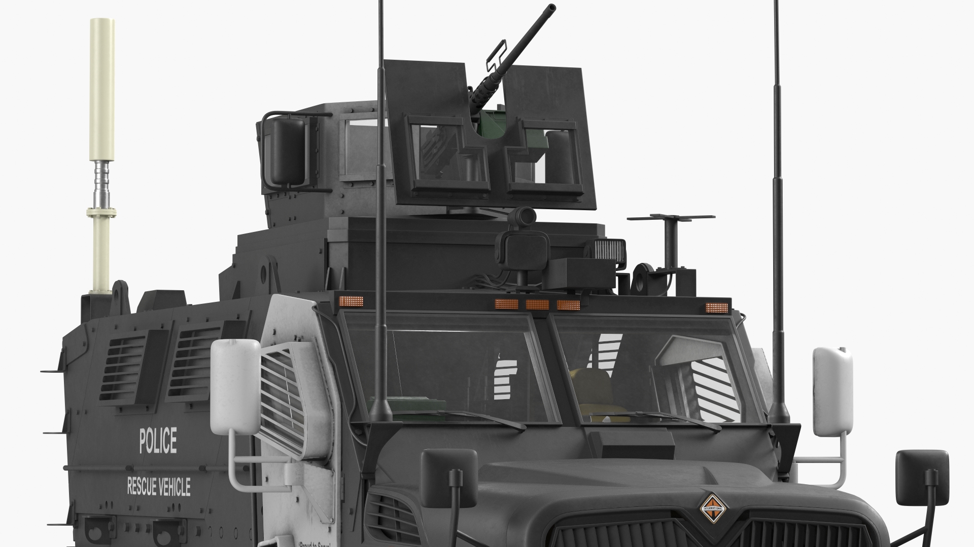 3D Police MRAP Vehicle International MaxxPro