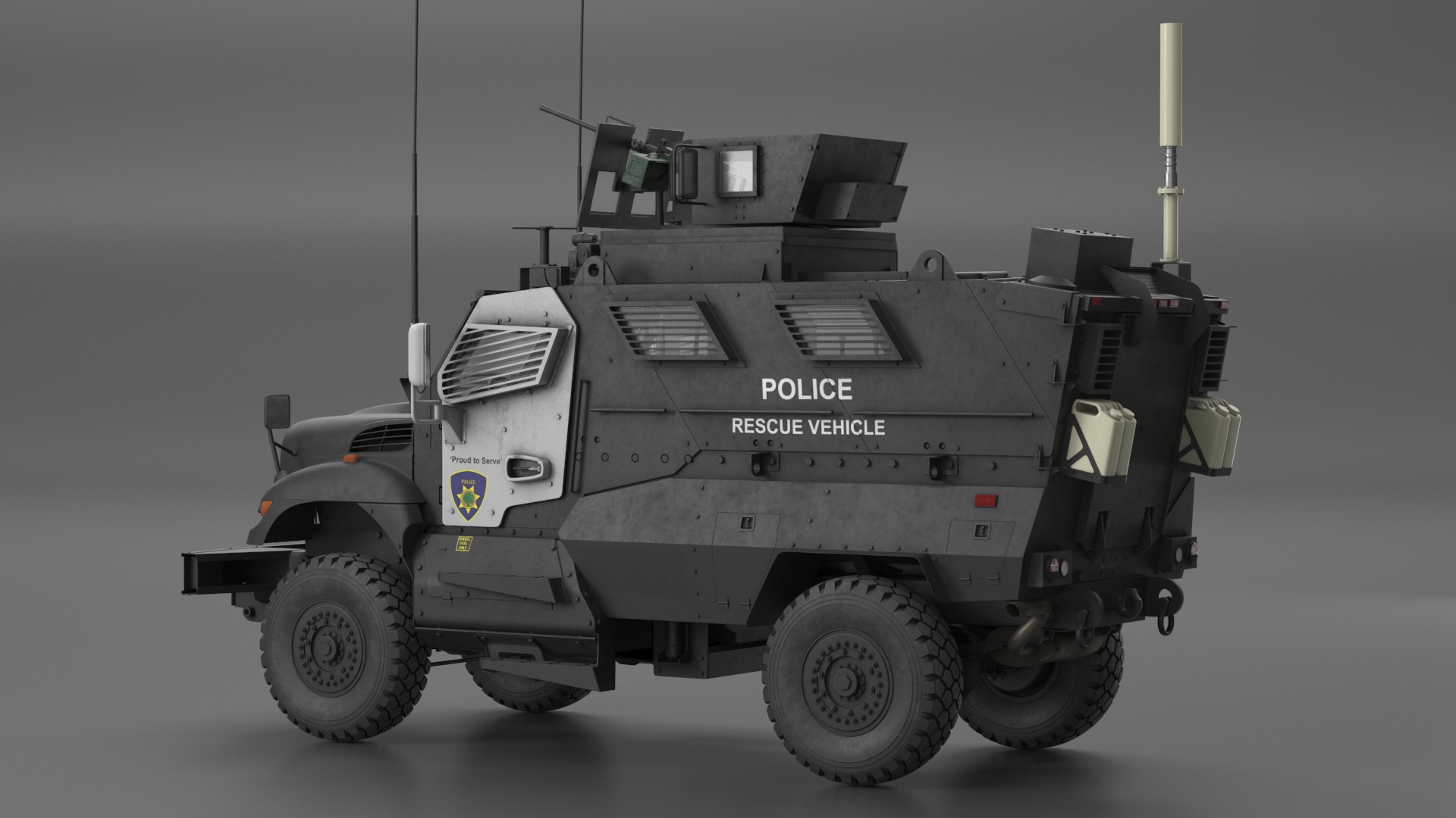 3D Police MRAP Vehicle International MaxxPro