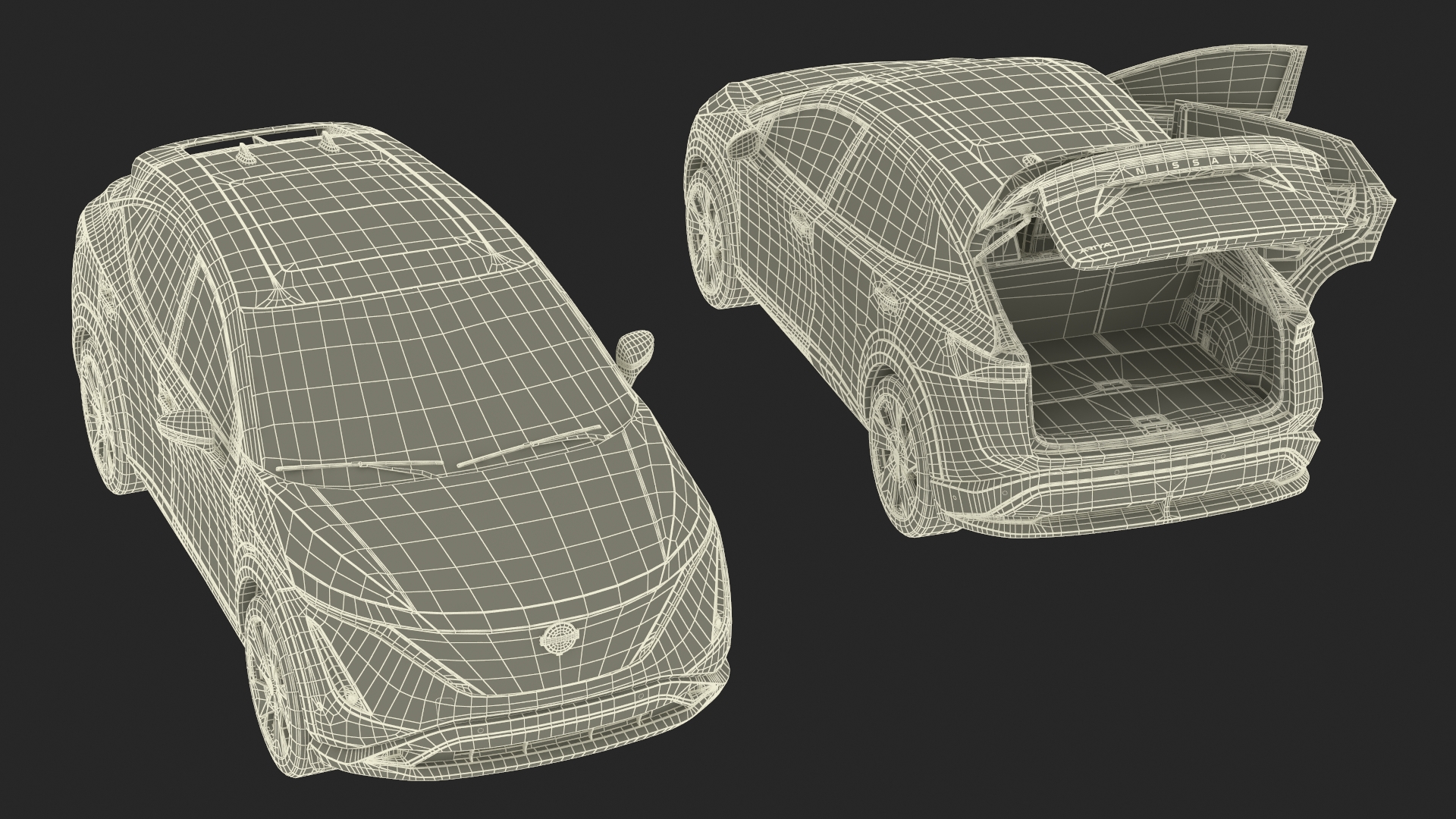 Nissan Ariya Lights On 3D