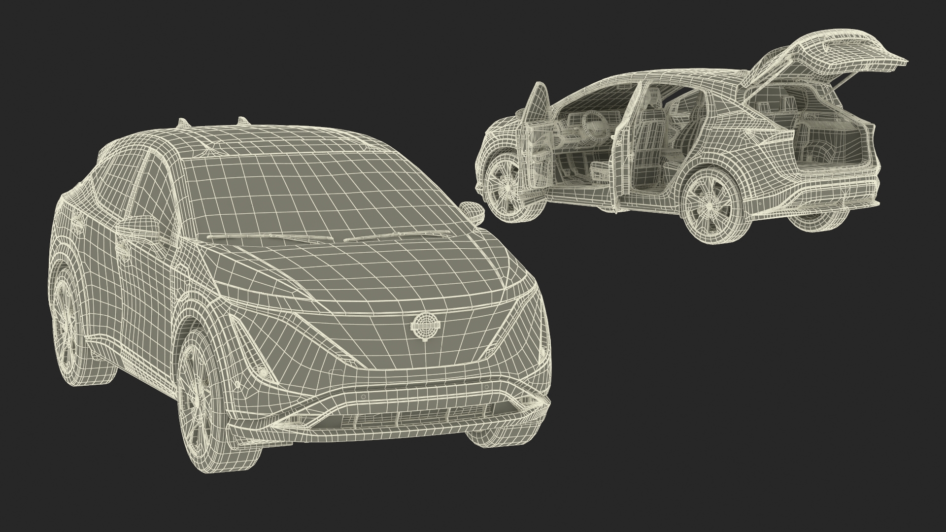 Nissan Ariya Lights On 3D