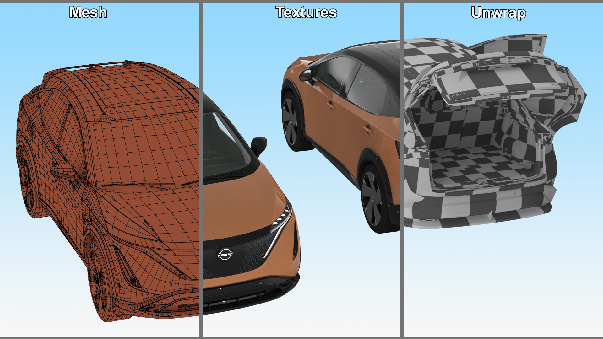 Nissan Ariya Lights On 3D