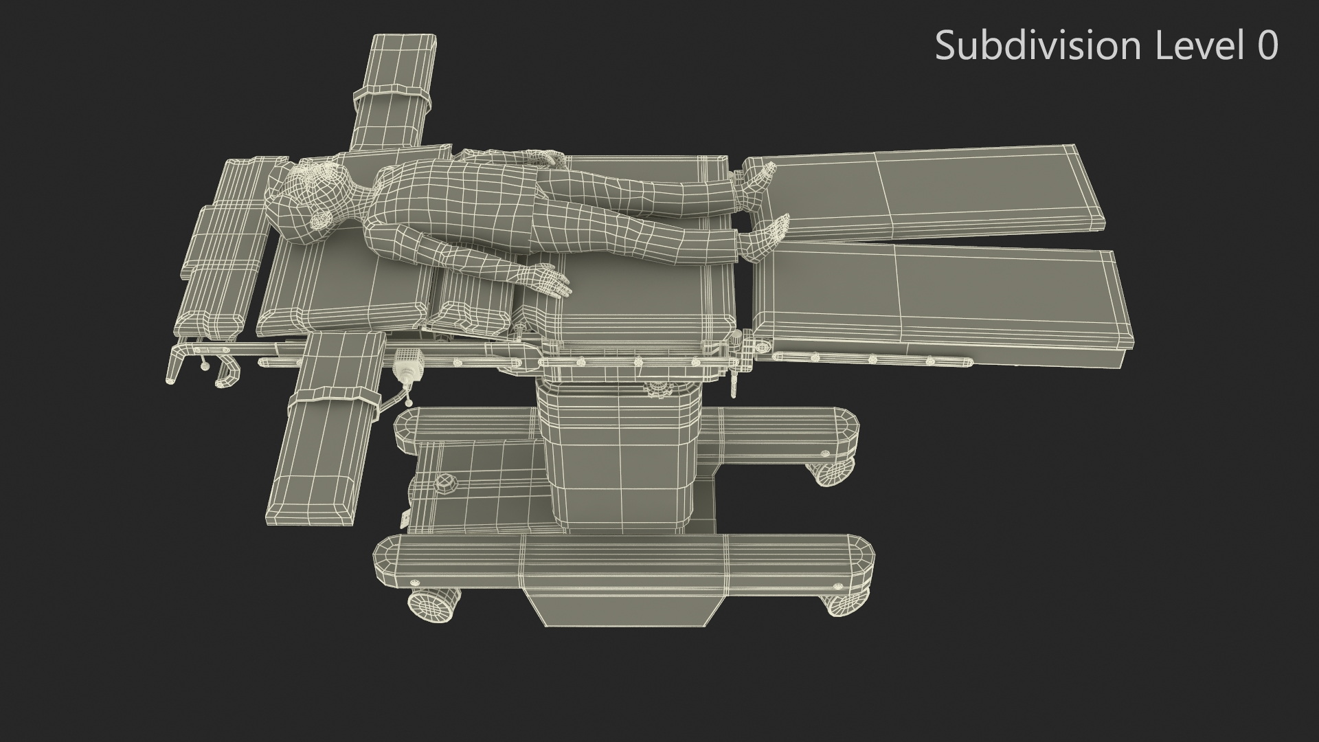 3D Child on Surgical Table model