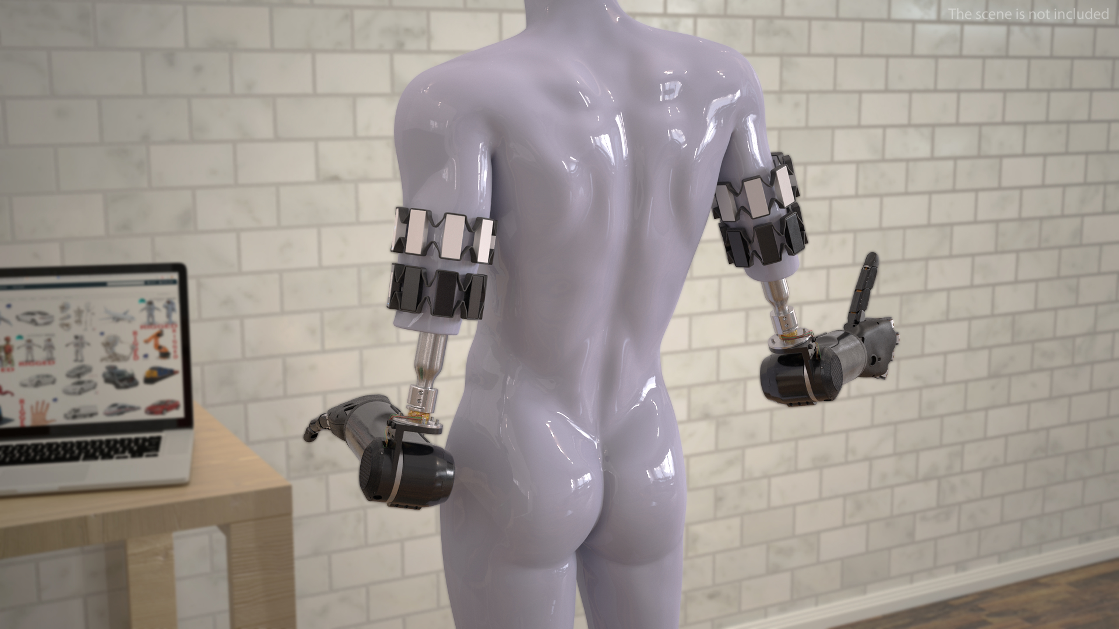3D model Brain Controlled Prosthetic Limbs Rigged