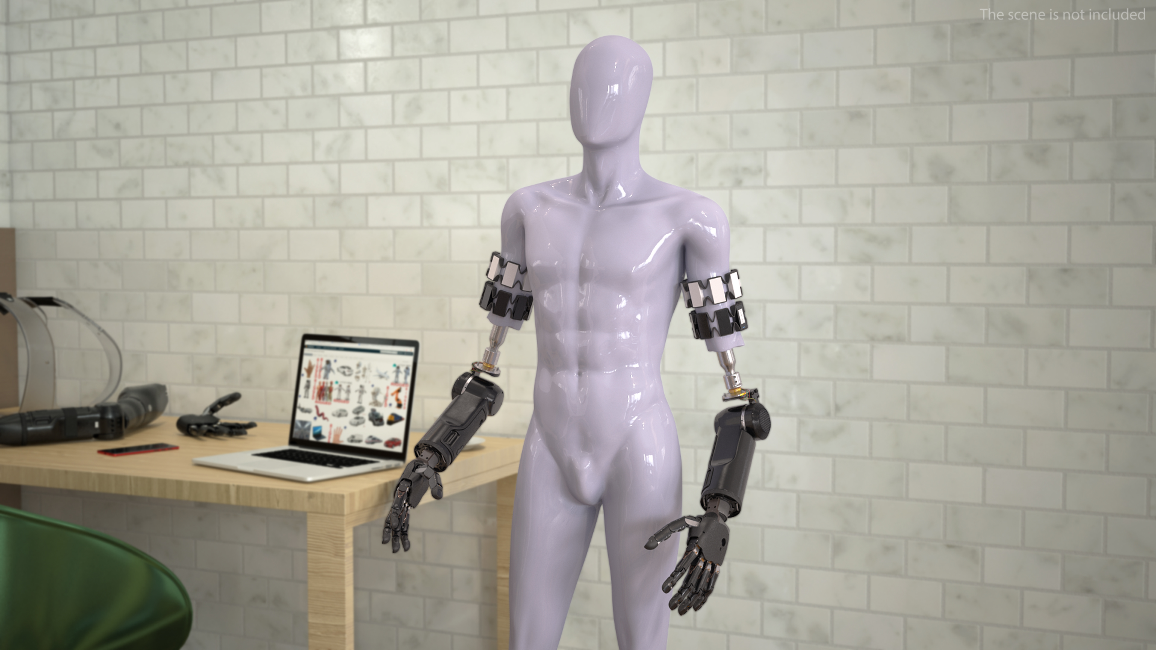 3D model Brain Controlled Prosthetic Limbs Rigged