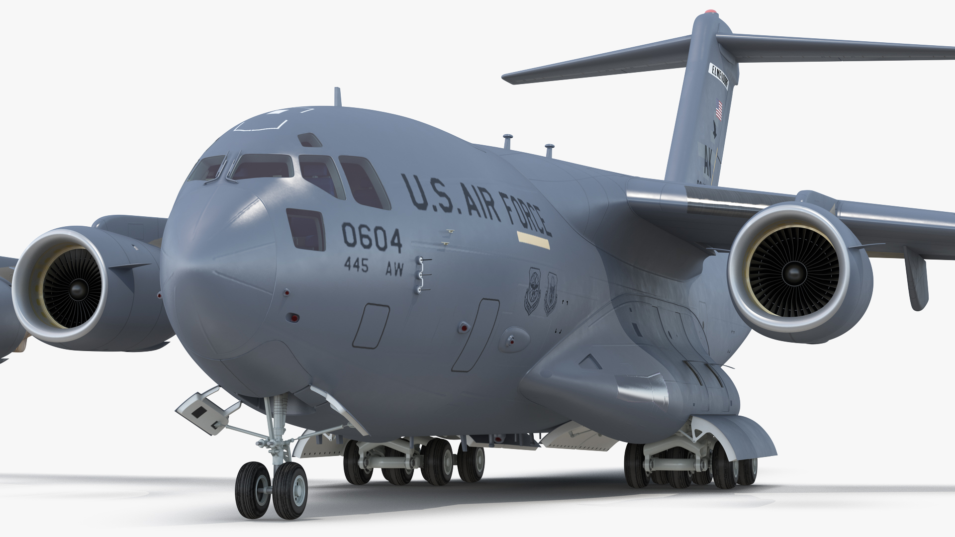 Boeing C17 Globemaster III Transport Aircraft Rigged 3D