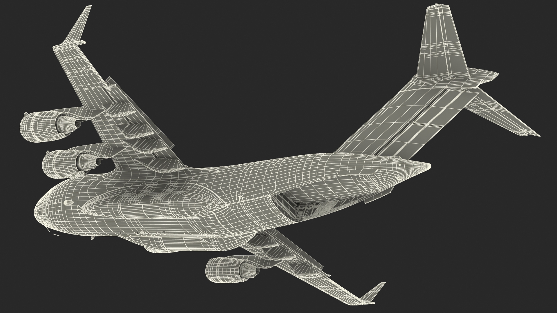 Boeing C17 Globemaster III Transport Aircraft Rigged 3D