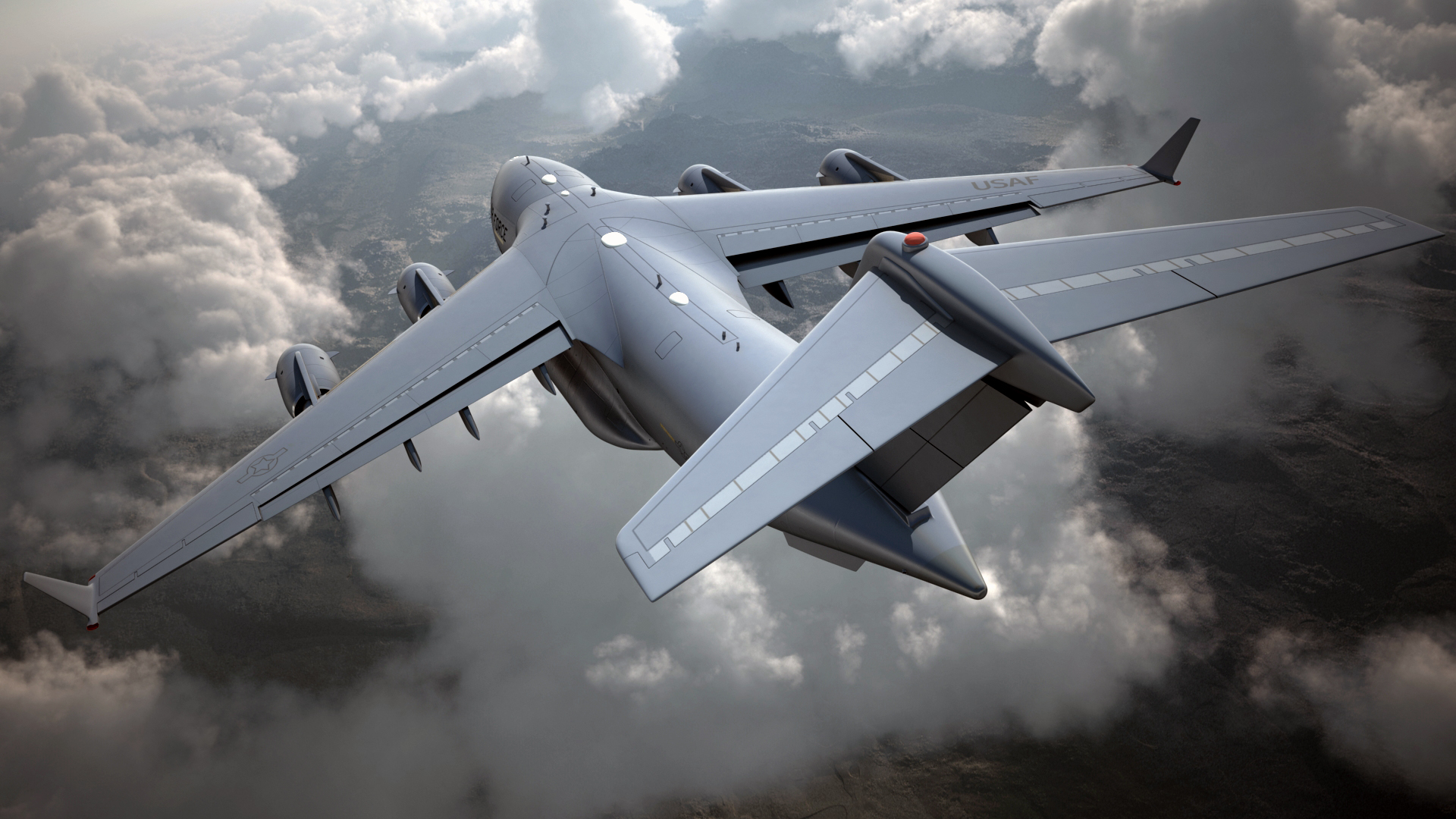 Boeing C17 Globemaster III Transport Aircraft Rigged 3D