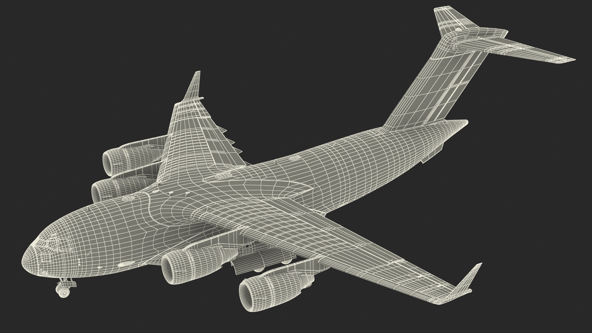 Boeing C17 Globemaster III Transport Aircraft Rigged 3D