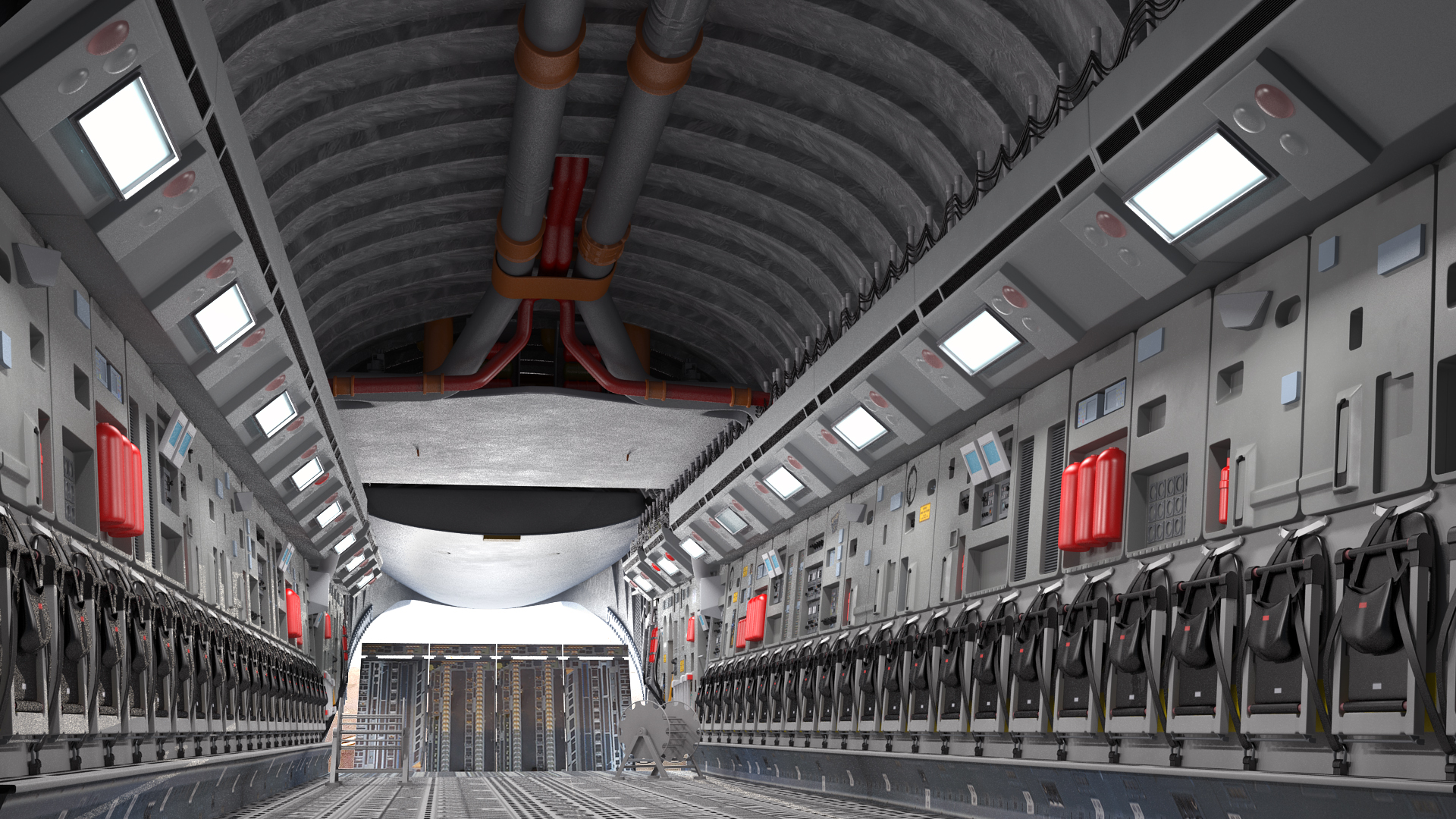 Boeing C17 Globemaster III Transport Aircraft Rigged 3D