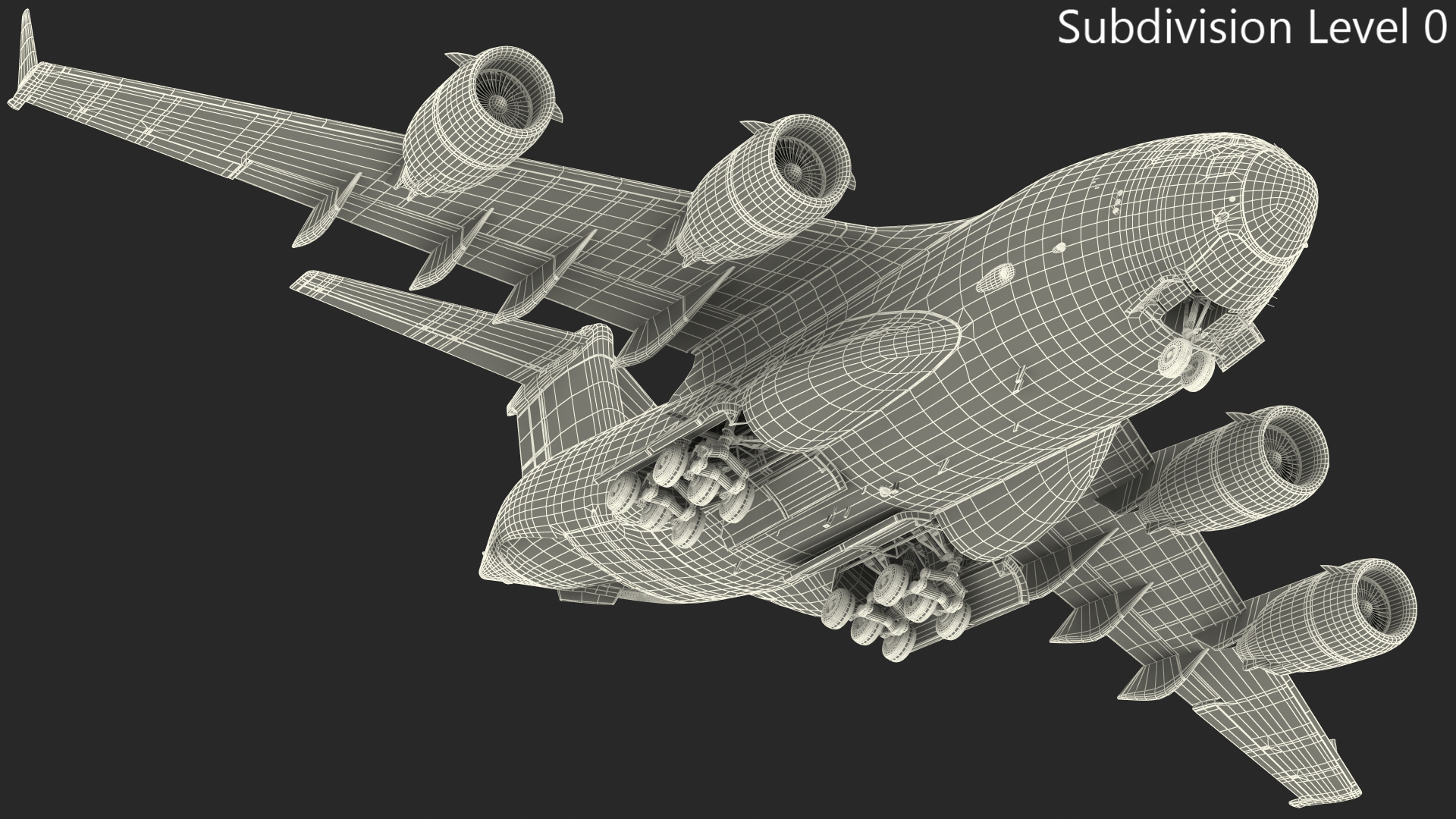 Boeing C17 Globemaster III Transport Aircraft Rigged 3D