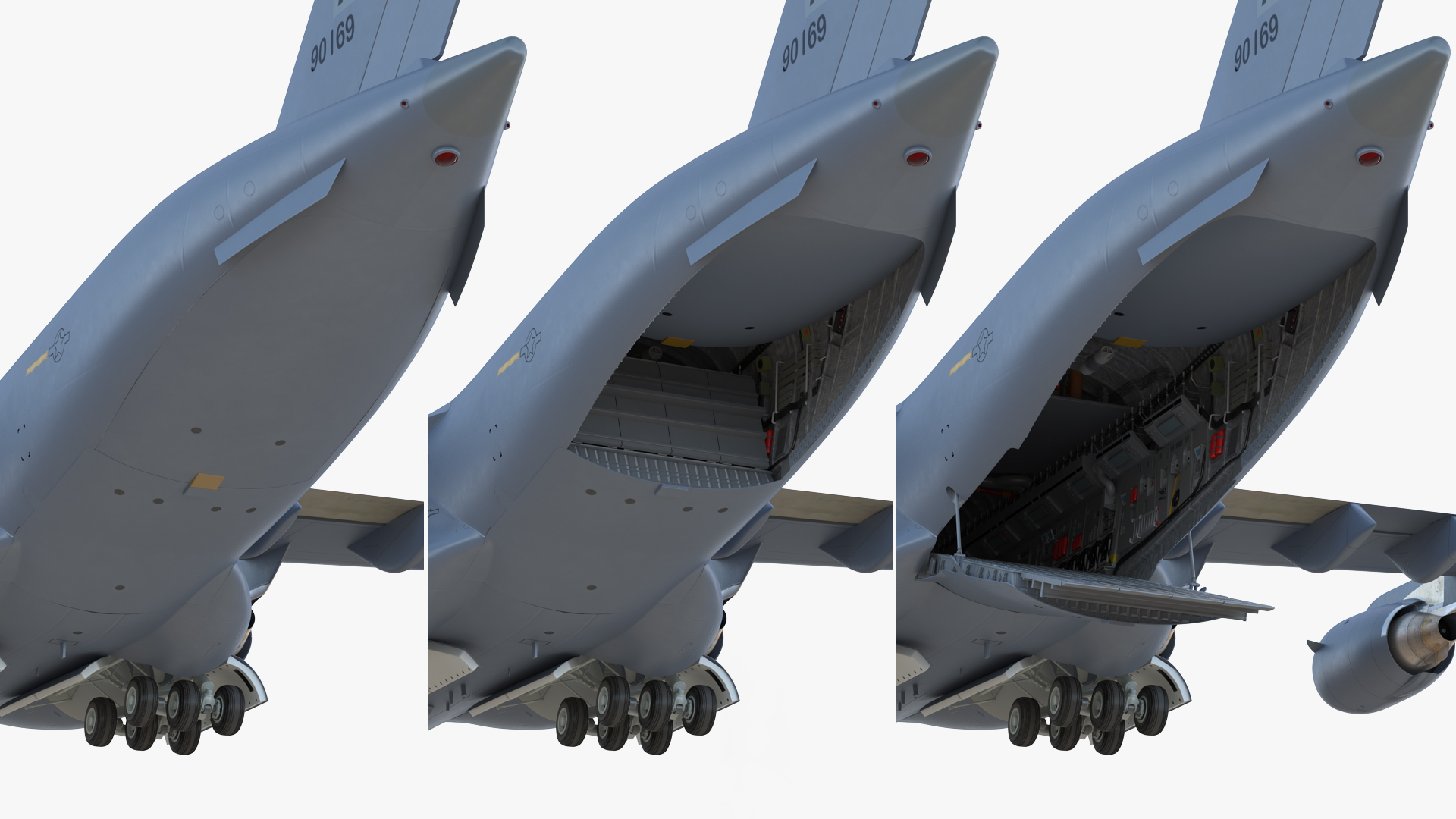 Boeing C17 Globemaster III Transport Aircraft Rigged 3D