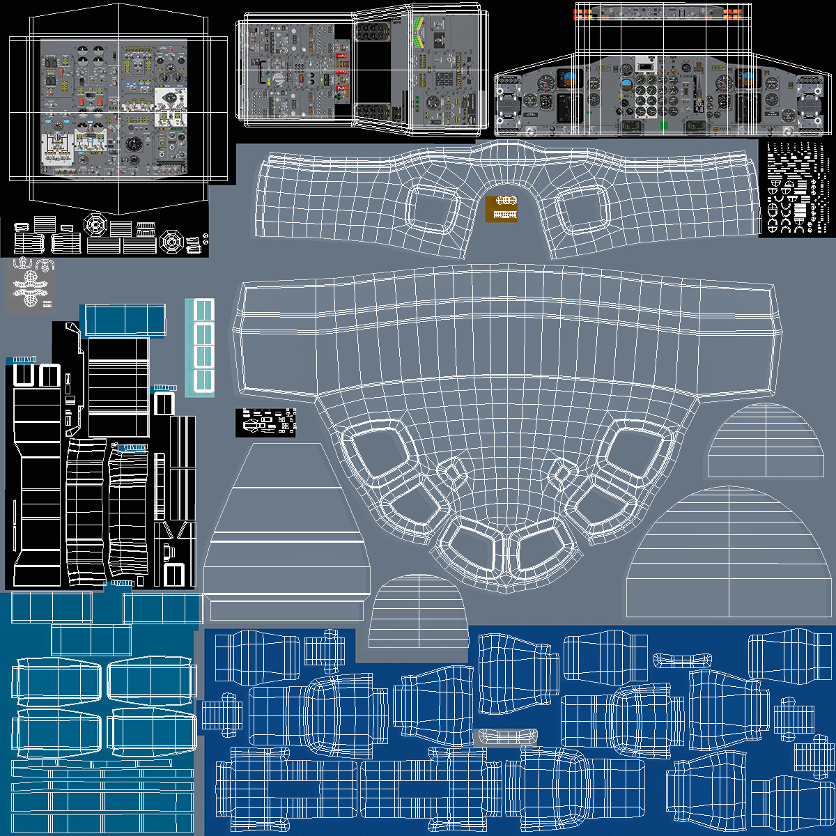 Boeing C17 Globemaster III Transport Aircraft Rigged 3D