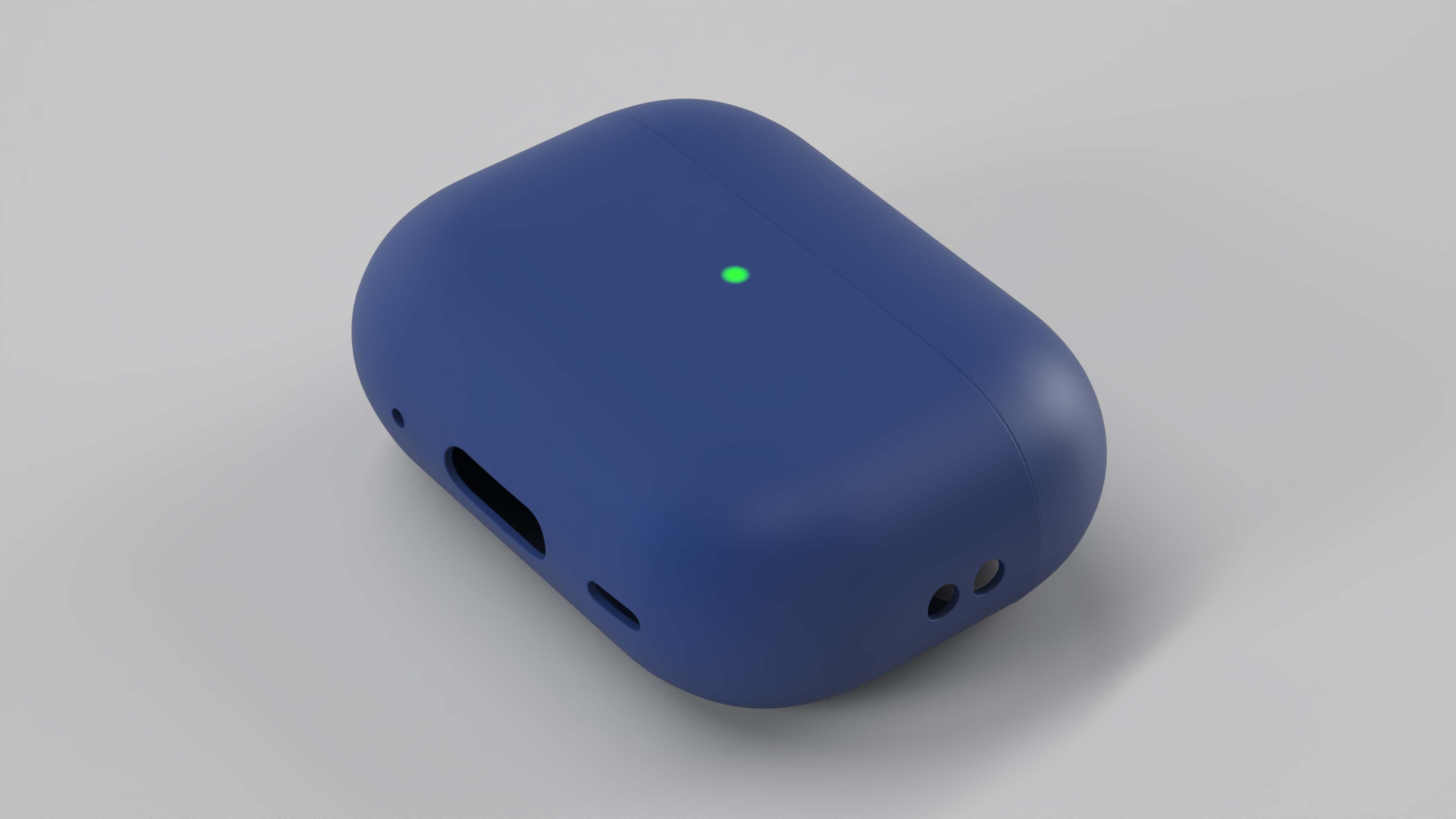 Silicone Case Apple AirPods Pro 2 USB-C Blue 3D model