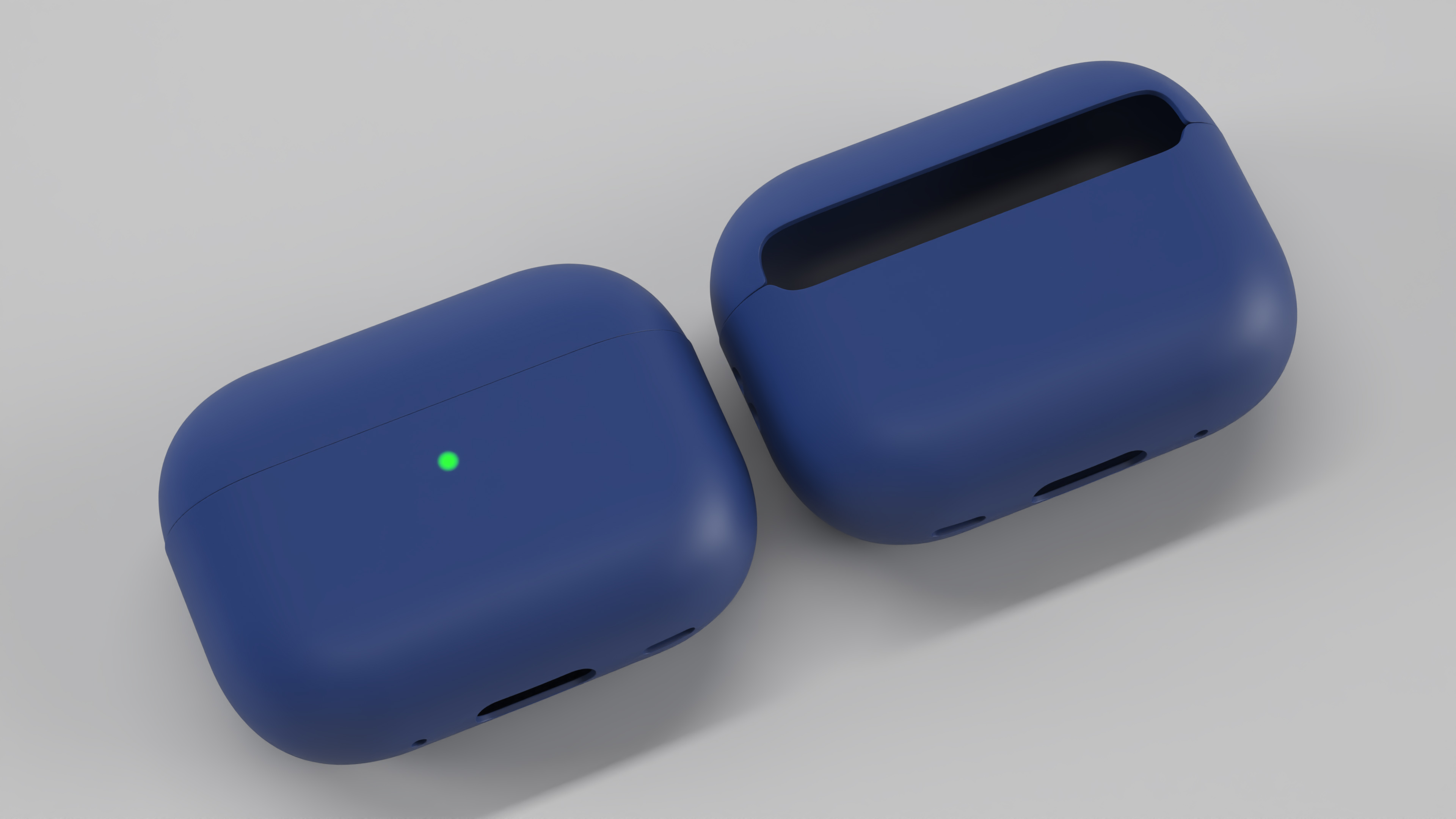 Silicone Case Apple AirPods Pro 2 USB-C Blue 3D model