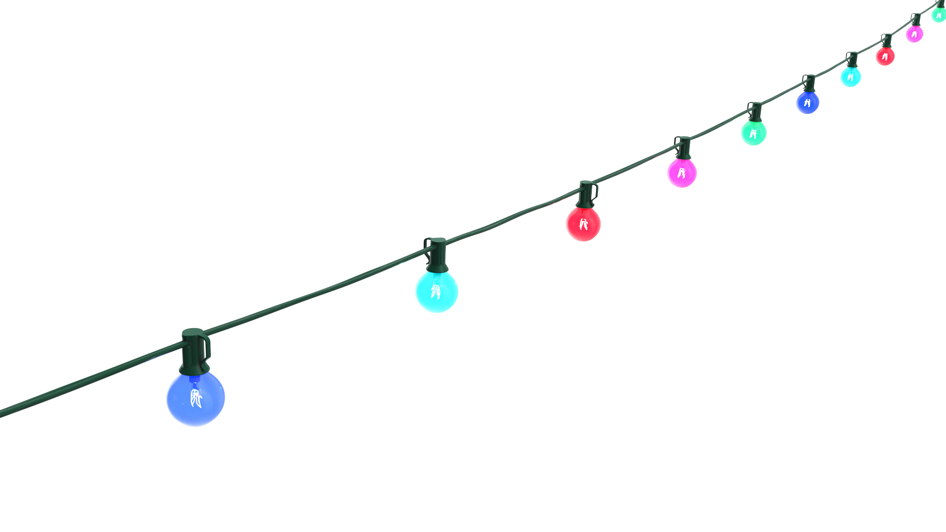Colorful String Lights 3D
