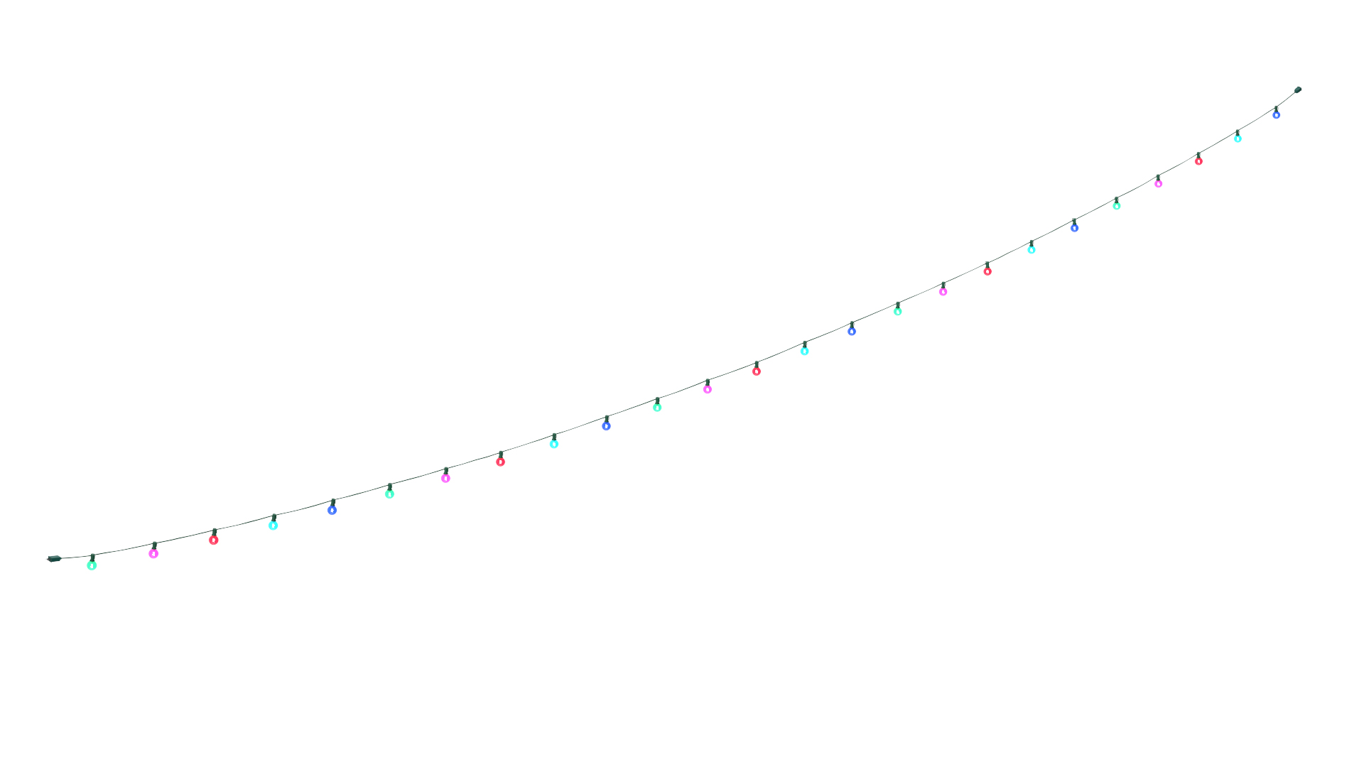 Colorful String Lights 3D