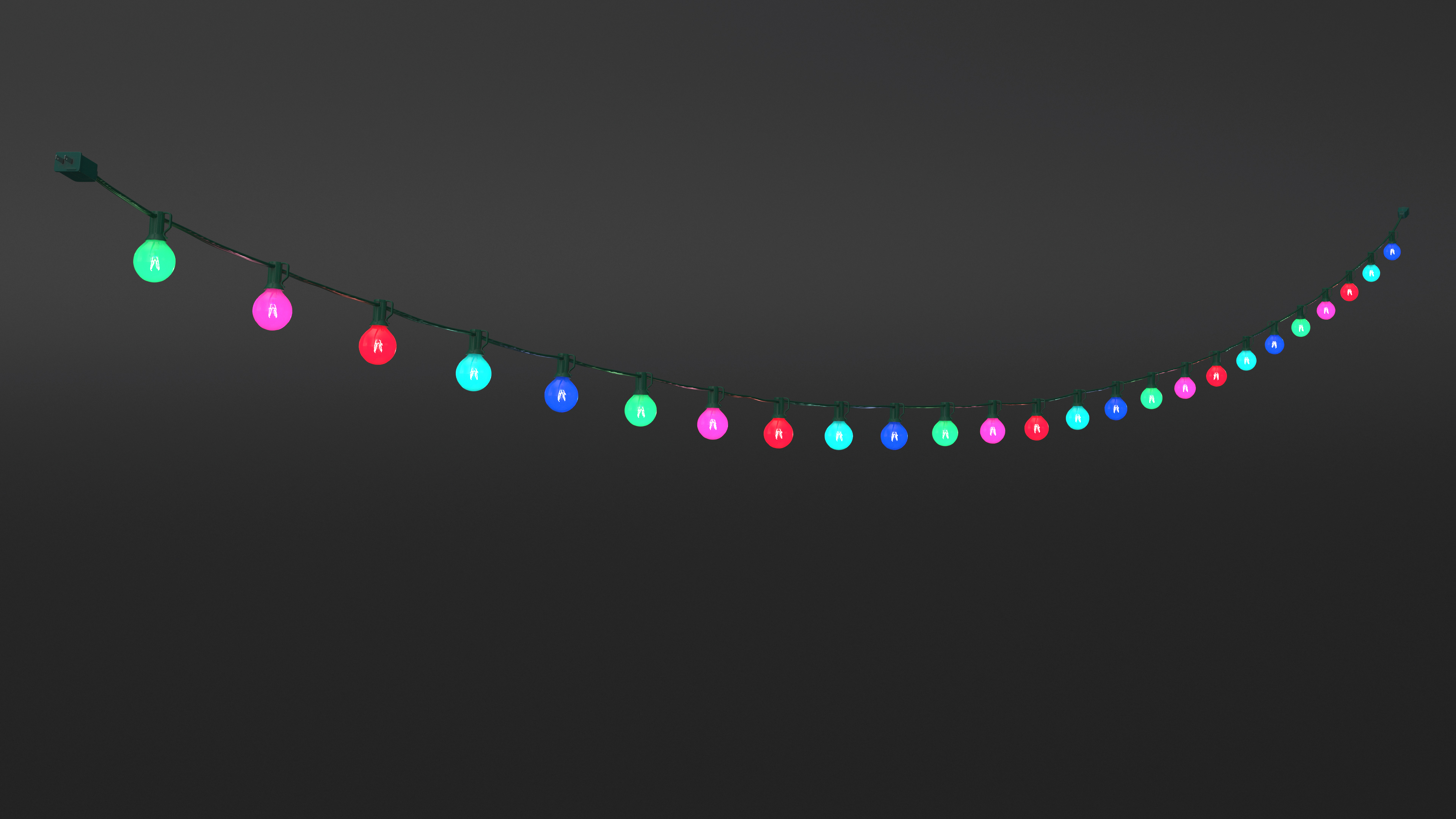 Colorful String Lights 3D