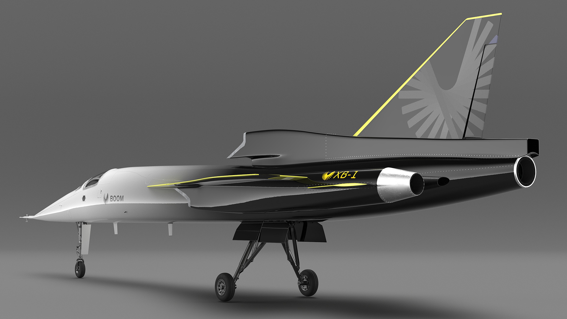 Prototype Boom Supersonic Jet XB-1 3D model