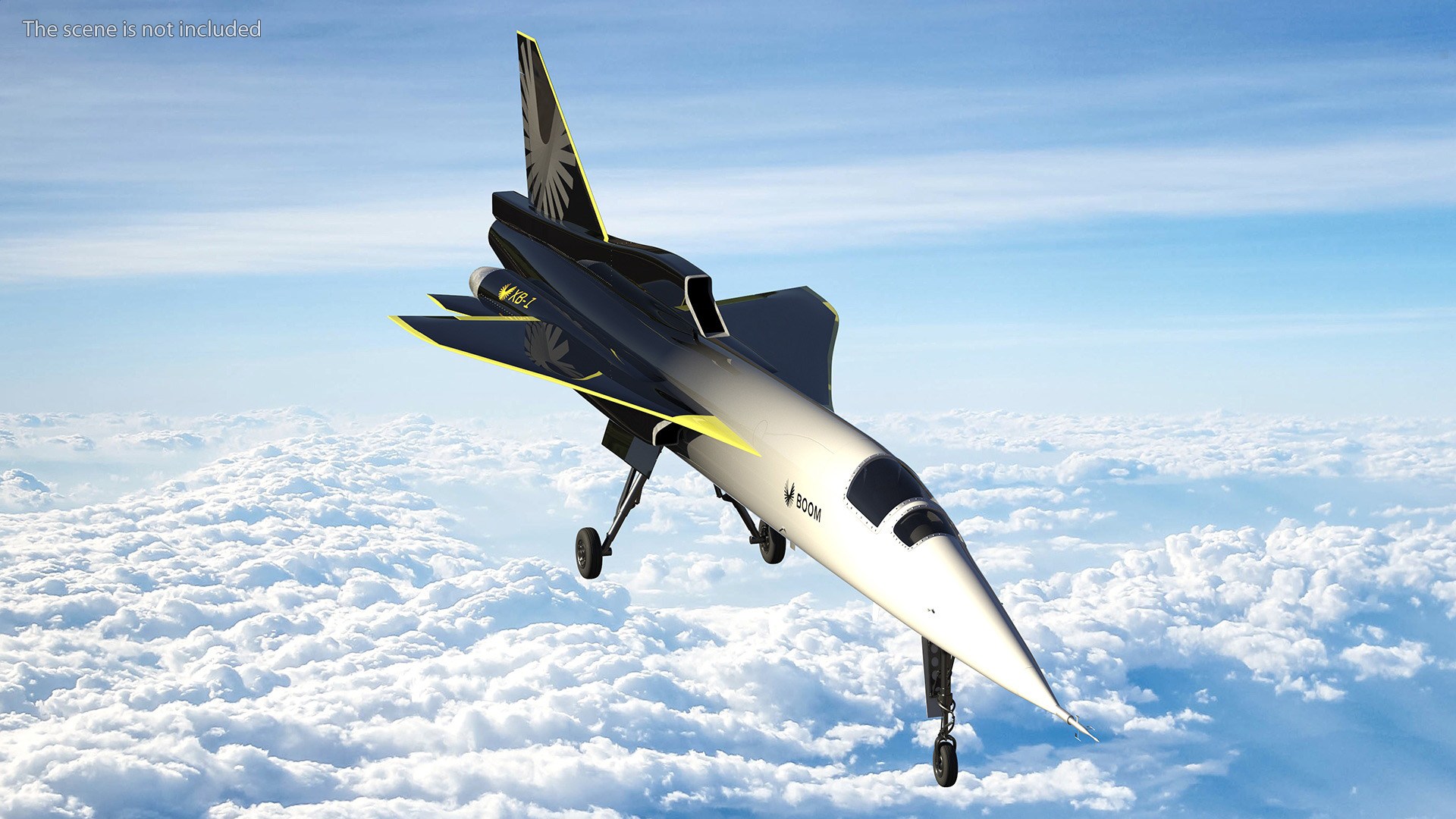 Prototype Boom Supersonic Jet XB-1 3D model