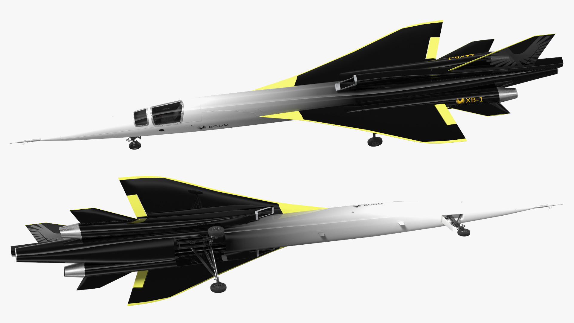 Prototype Boom Supersonic Jet XB-1 3D model