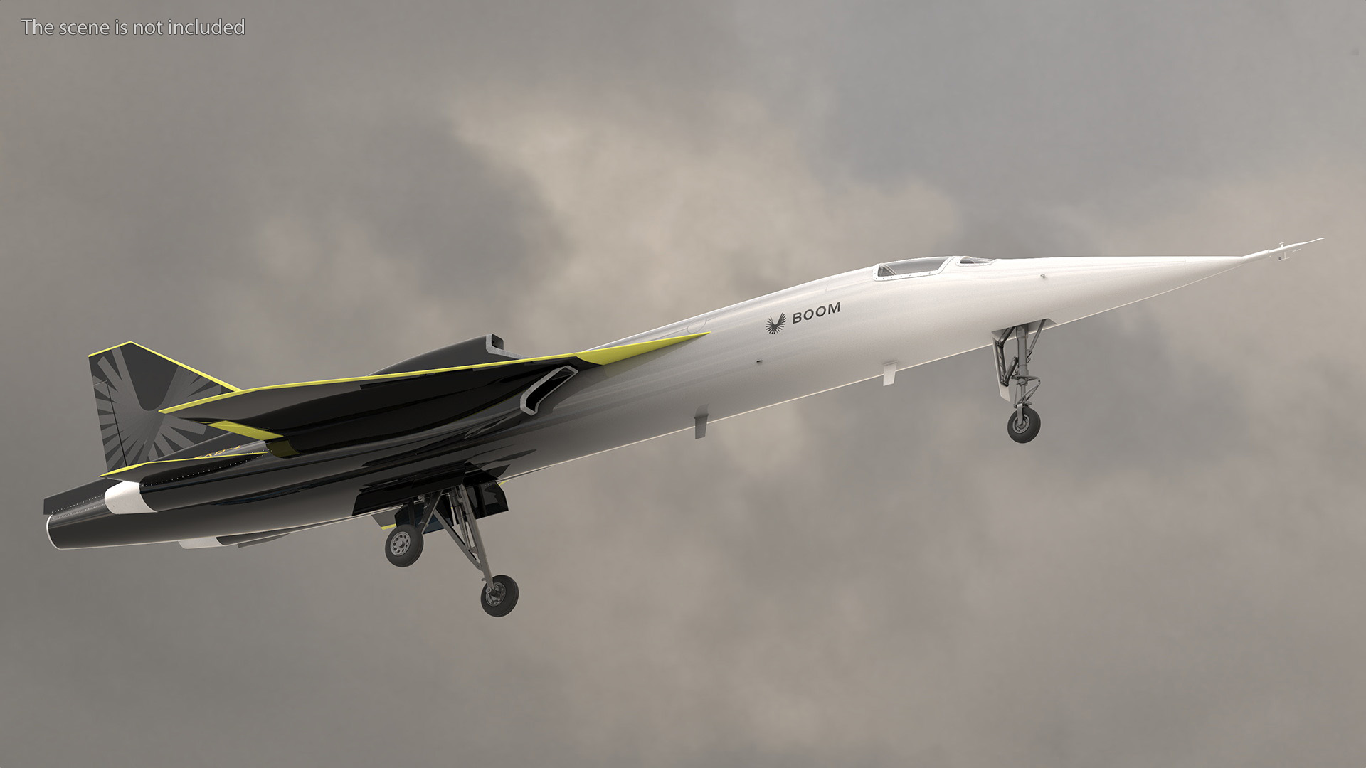 Prototype Boom Supersonic Jet XB-1 3D model