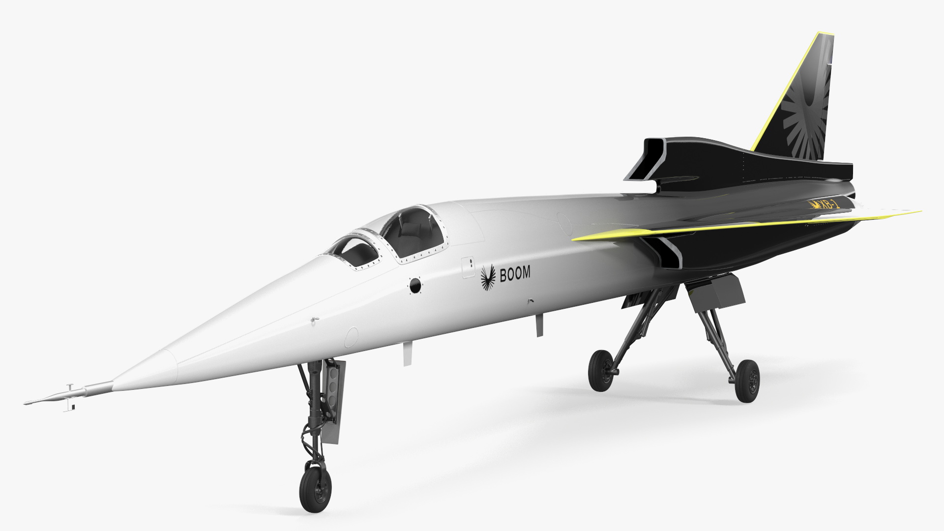 Prototype Boom Supersonic Jet XB-1 3D model