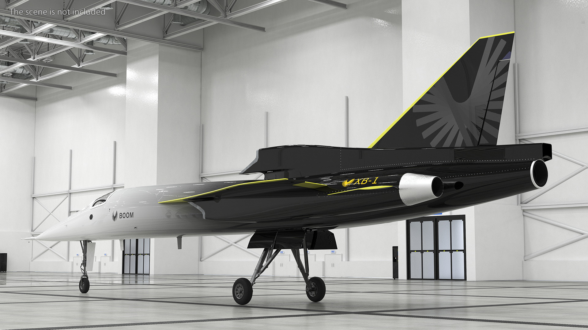 Prototype Boom Supersonic Jet XB-1 3D model