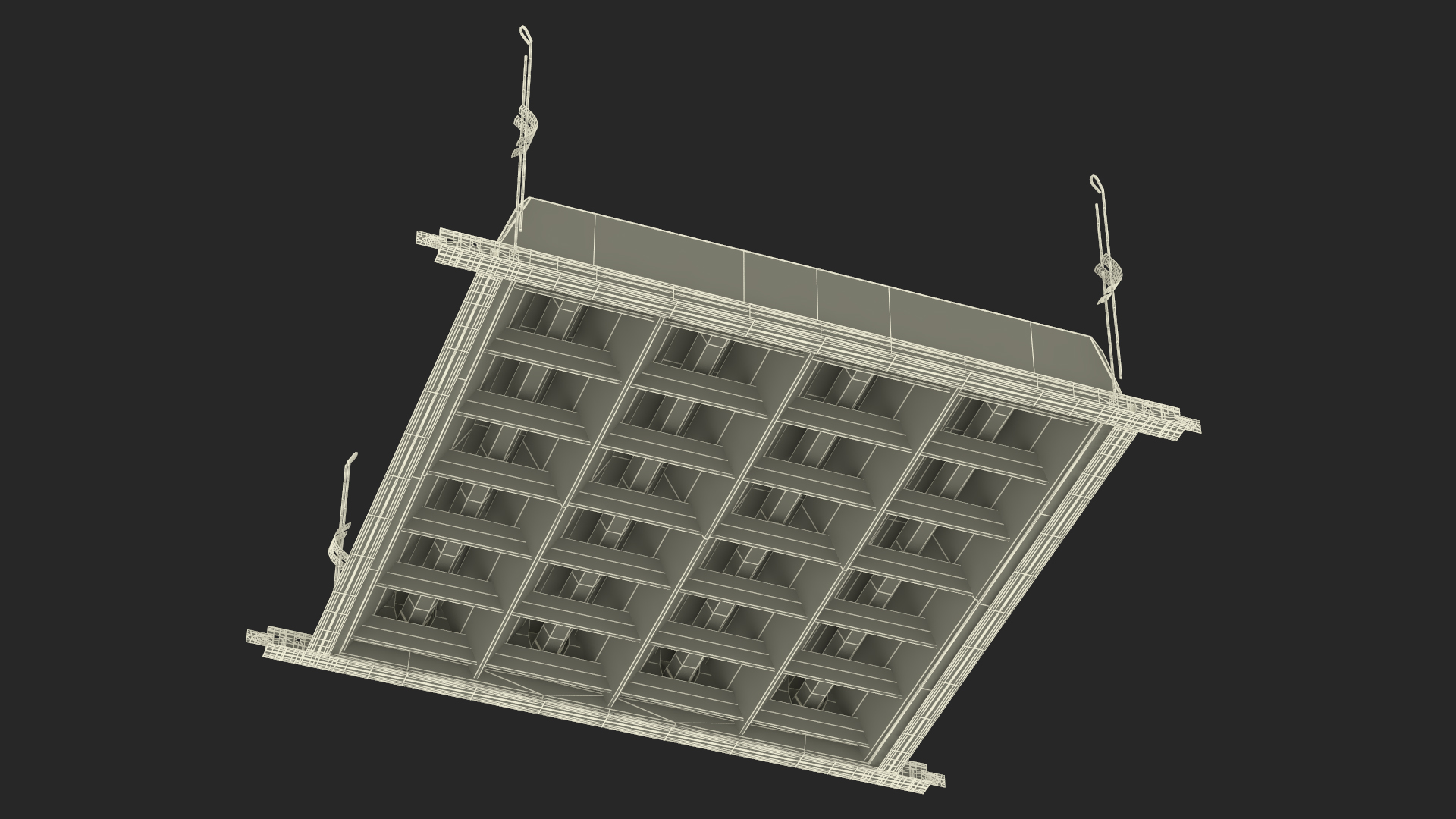 3D LED Grid Ceiling Light OFF
