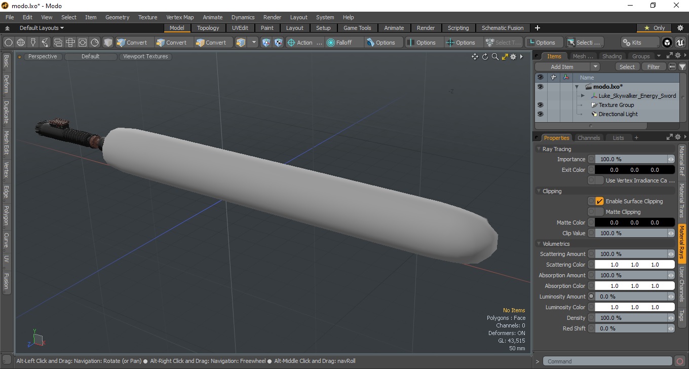 Luke Skywalker Energy Sword 3D
