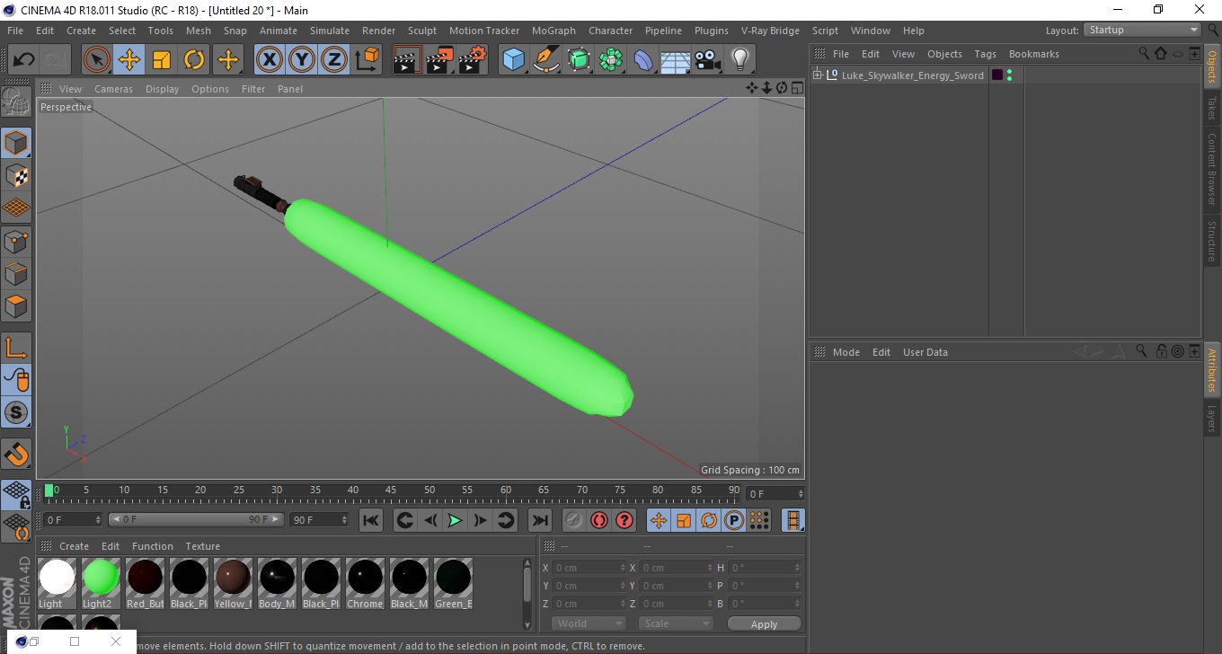 Luke Skywalker Energy Sword 3D