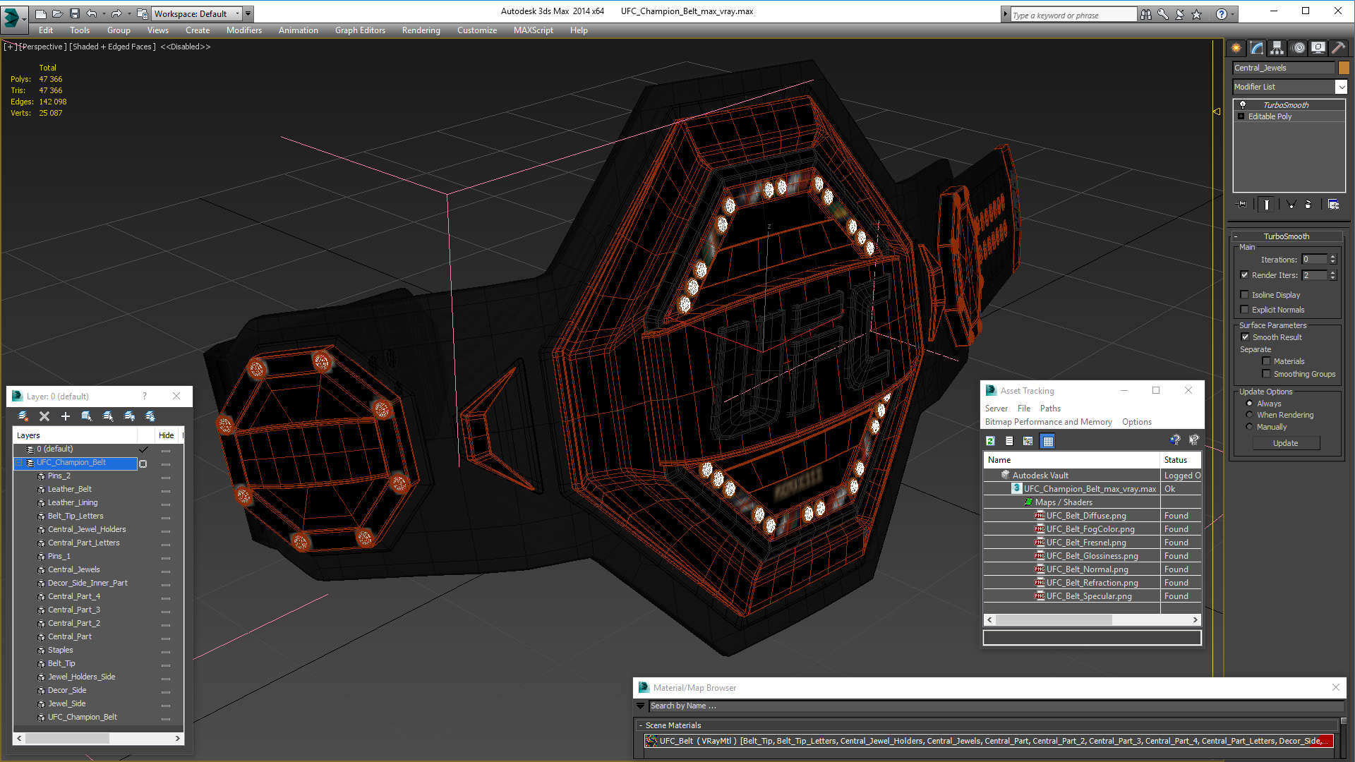 UFC Champion Belt 3D