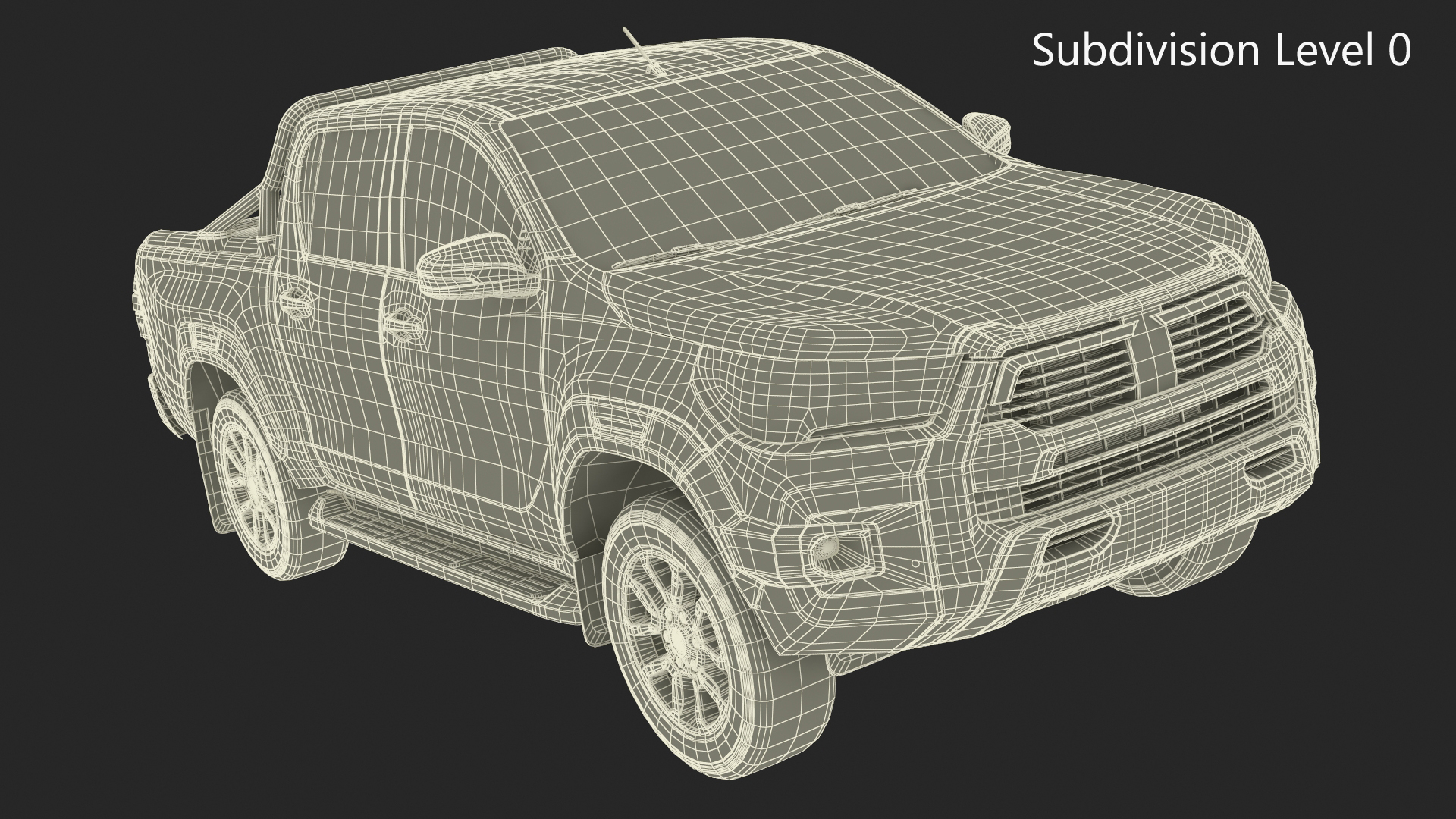 3D Pickup Truck White model