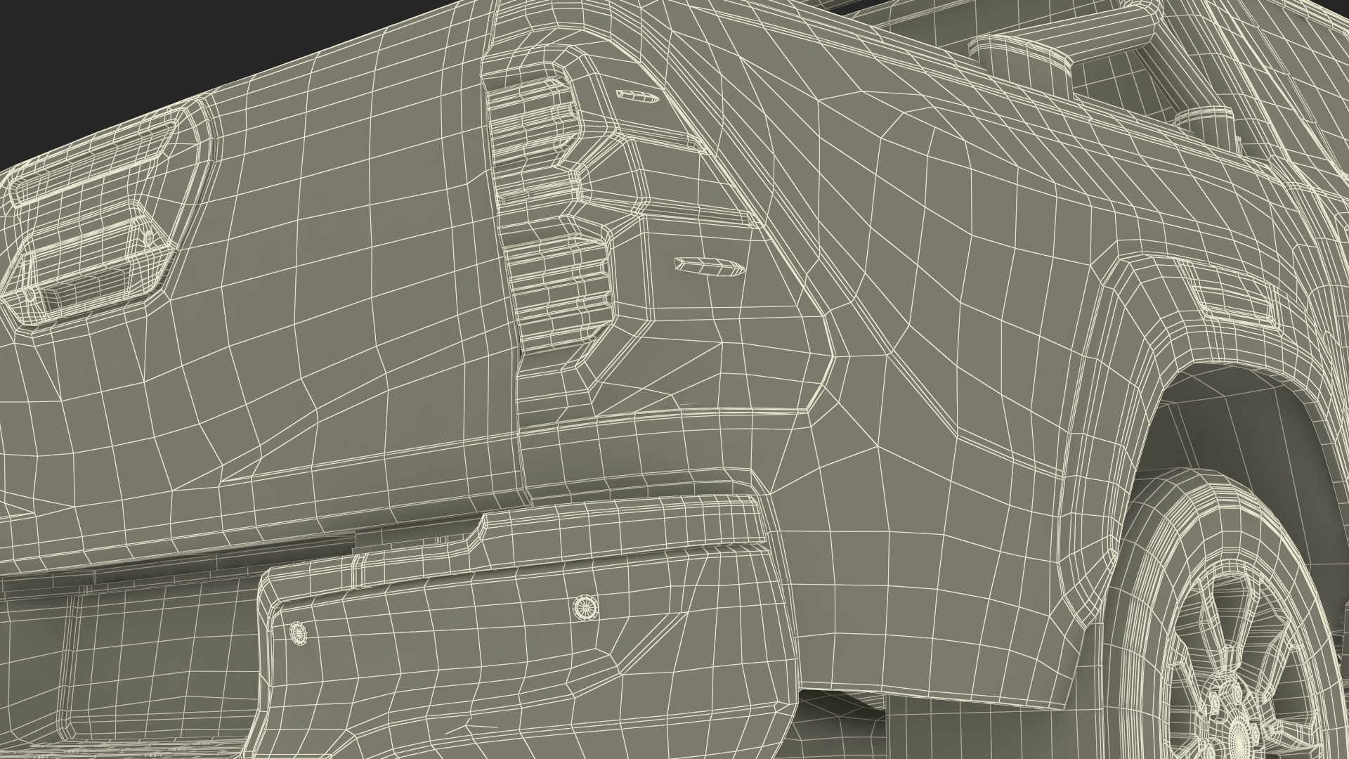 3D Pickup Truck White model