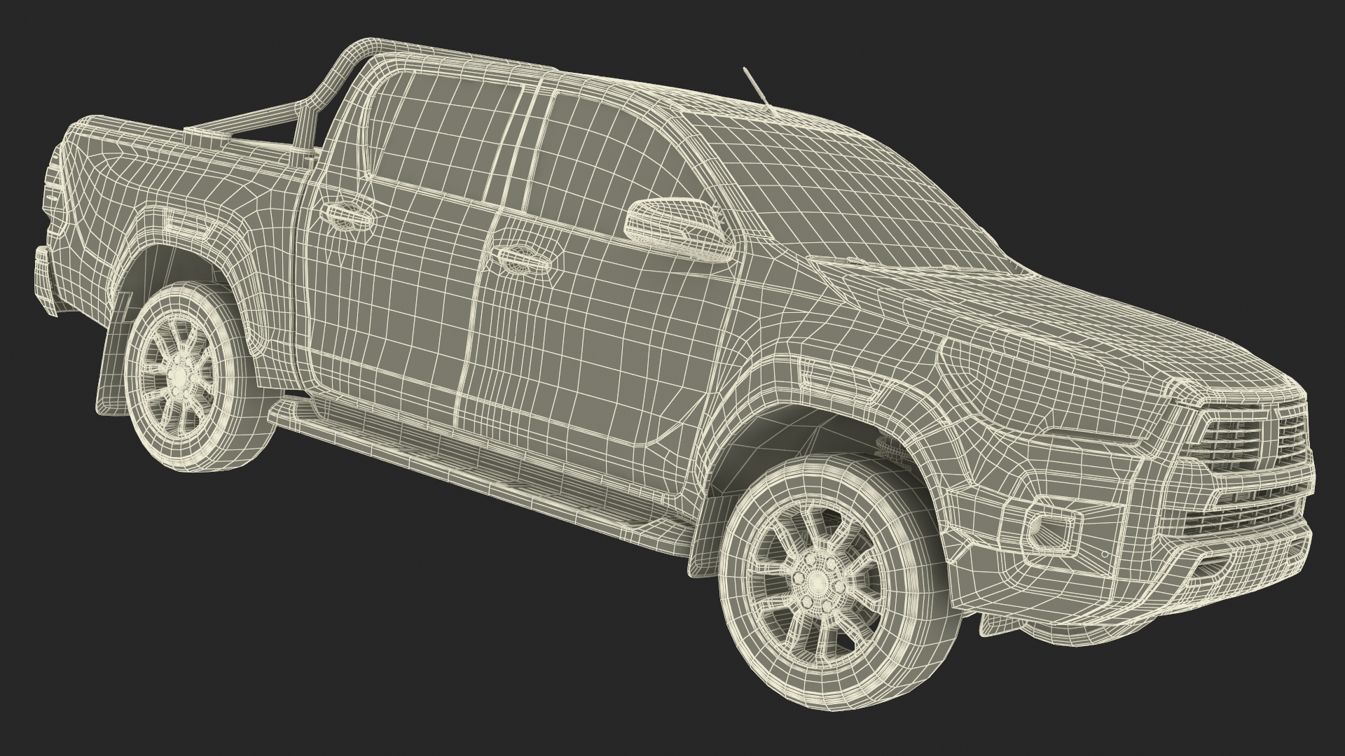 3D Pickup Truck White model