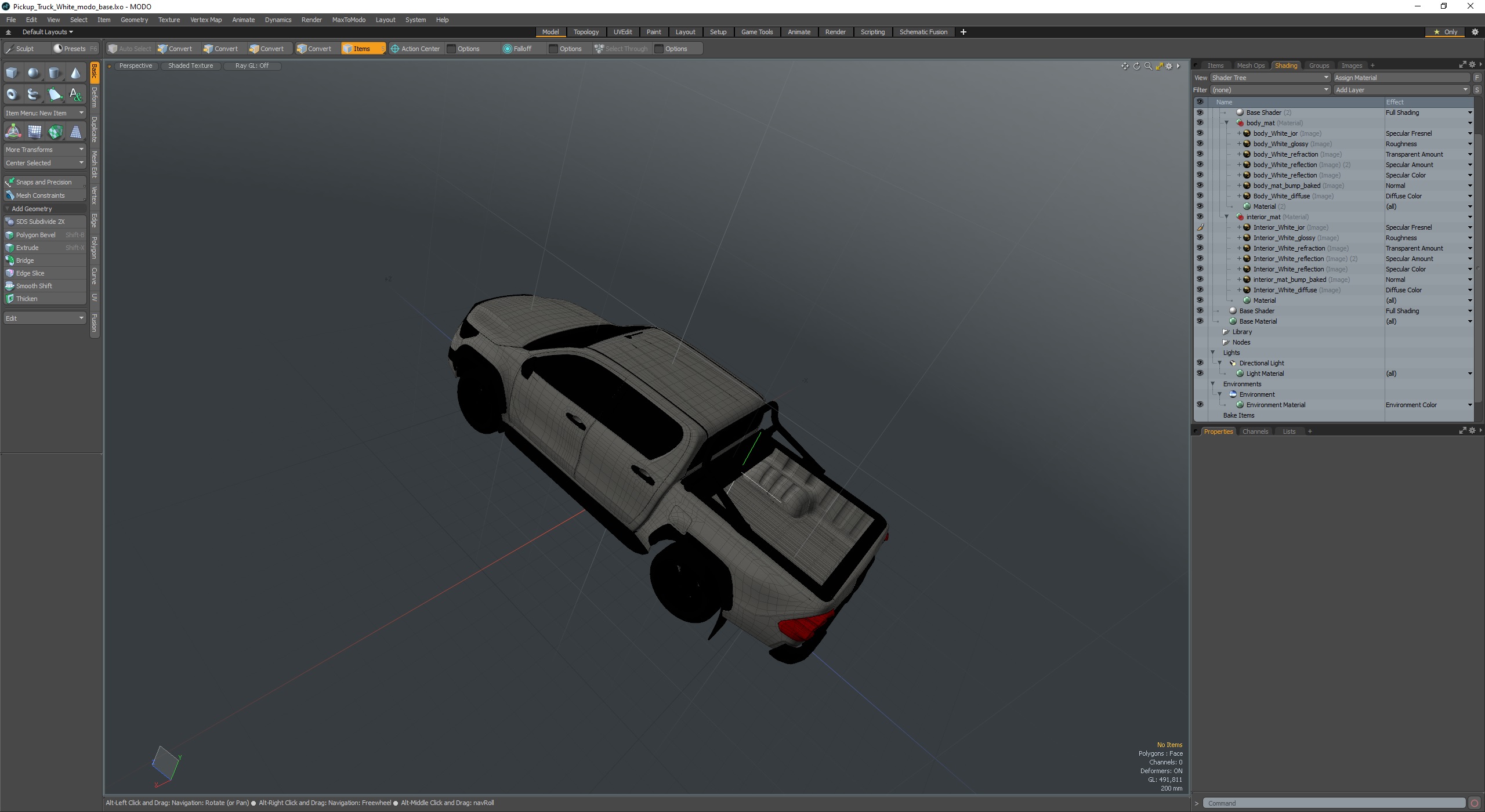 3D Pickup Truck White model