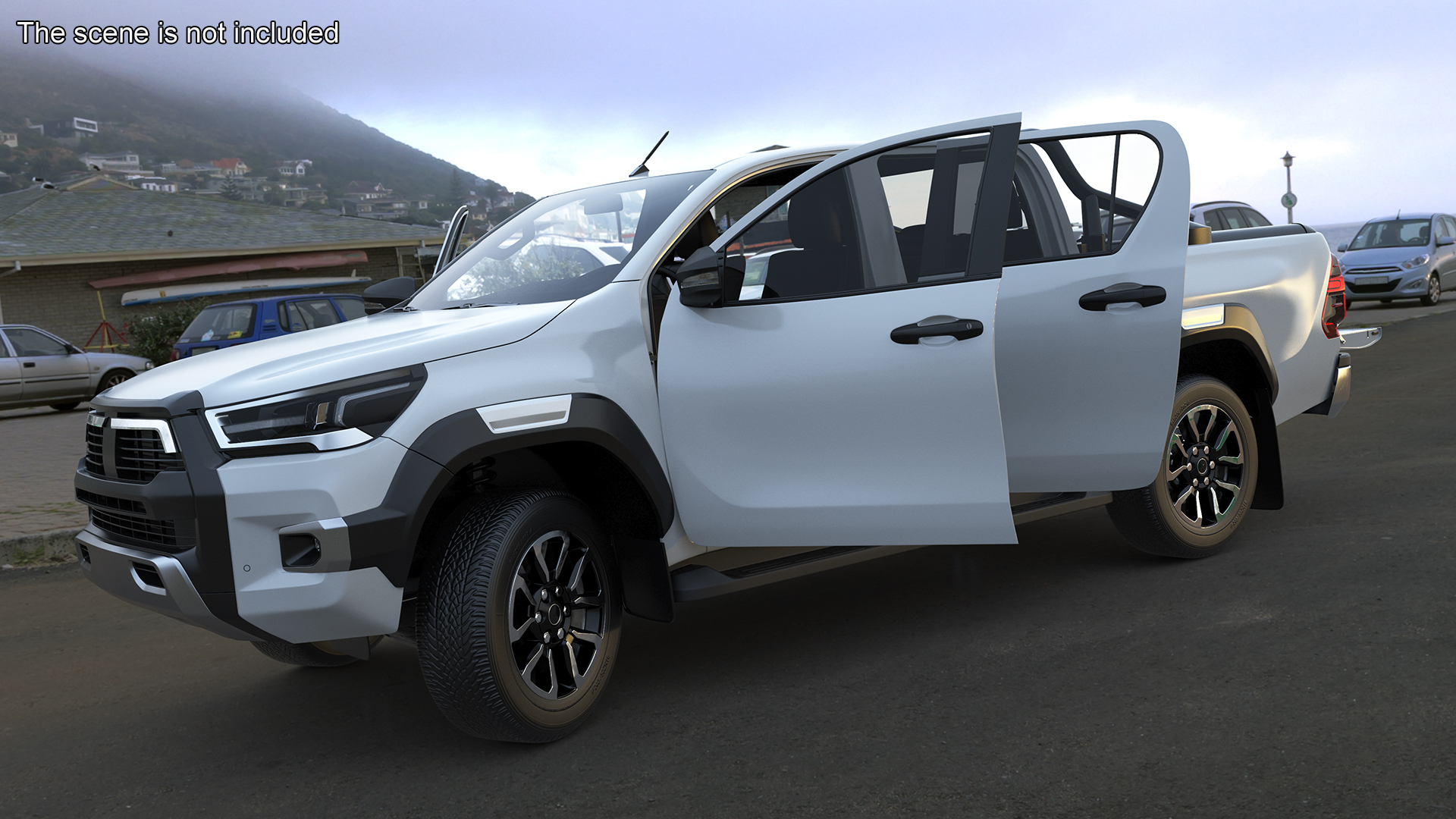 3D Pickup Truck White model