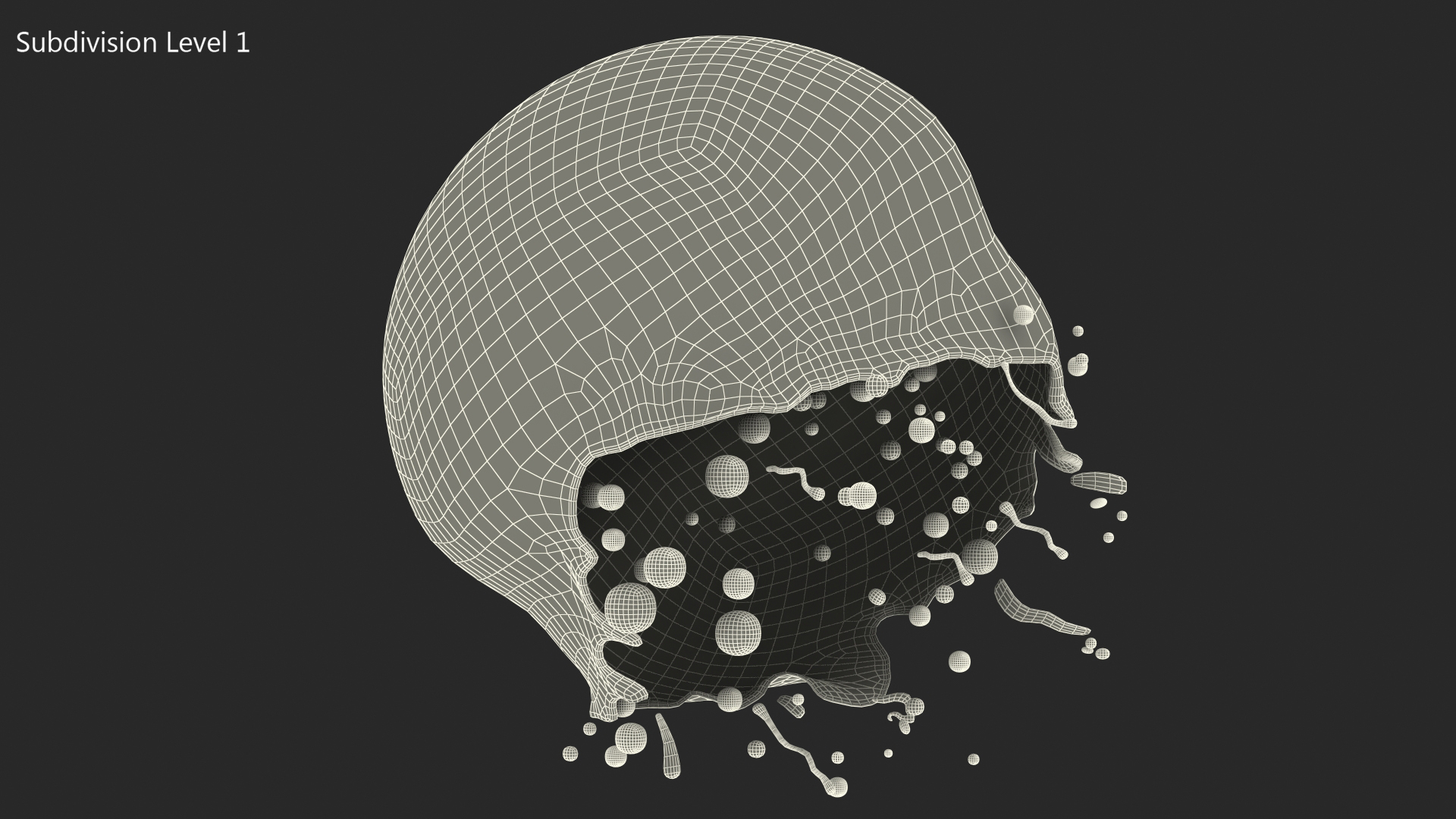 3D model Soap Bubble Burst Stage 4