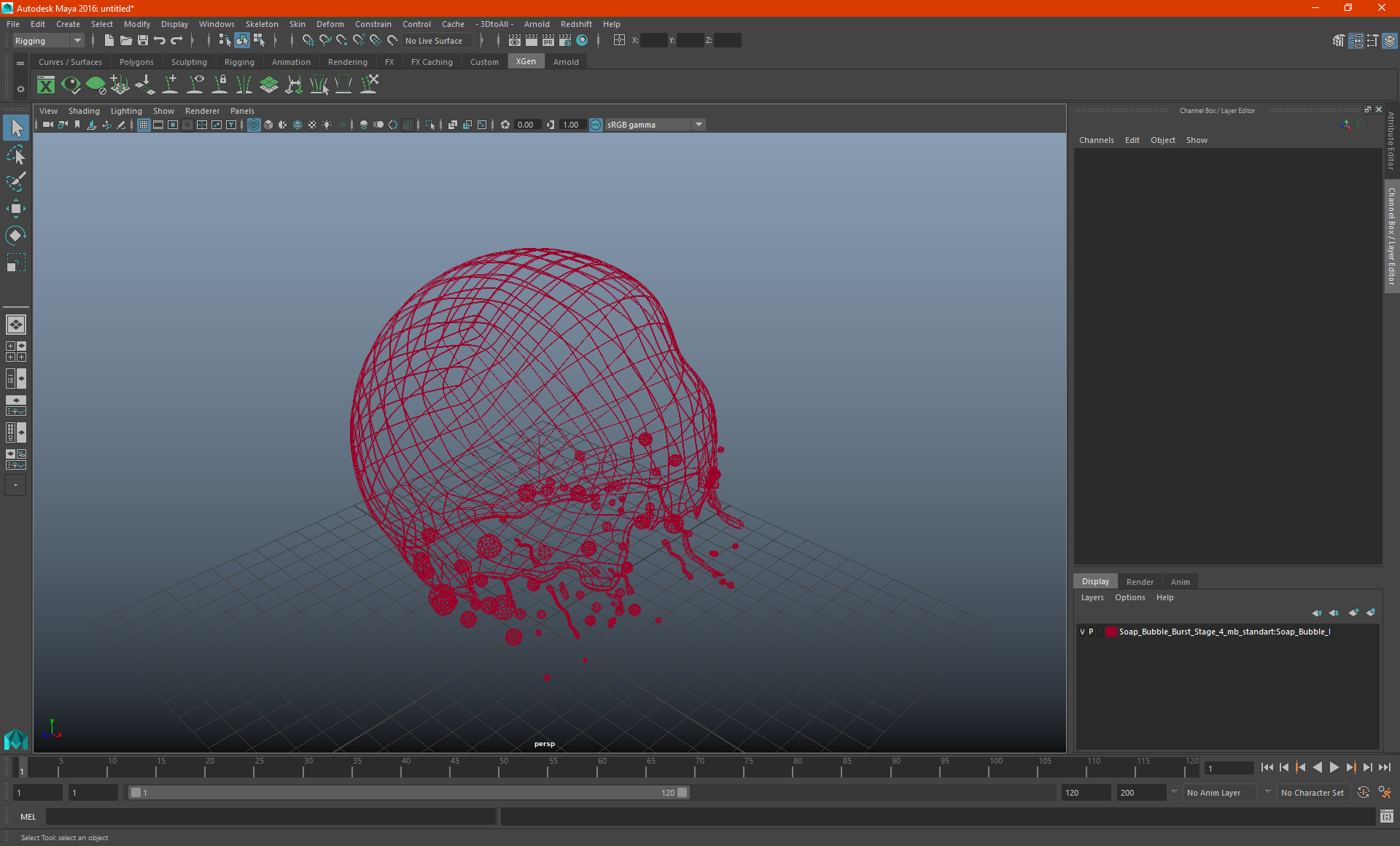 3D model Soap Bubble Burst Stage 4