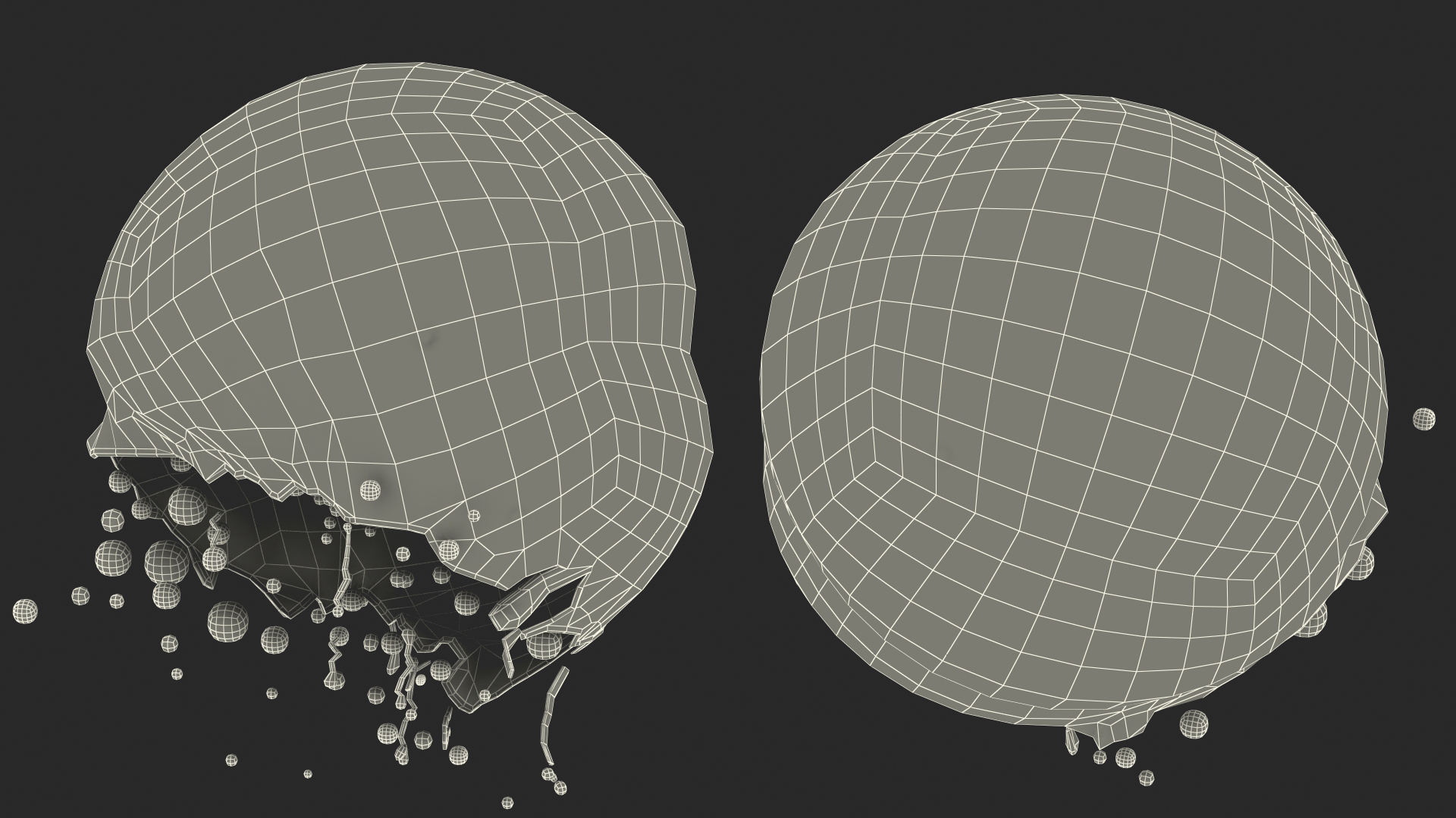 3D model Soap Bubble Burst Stage 4