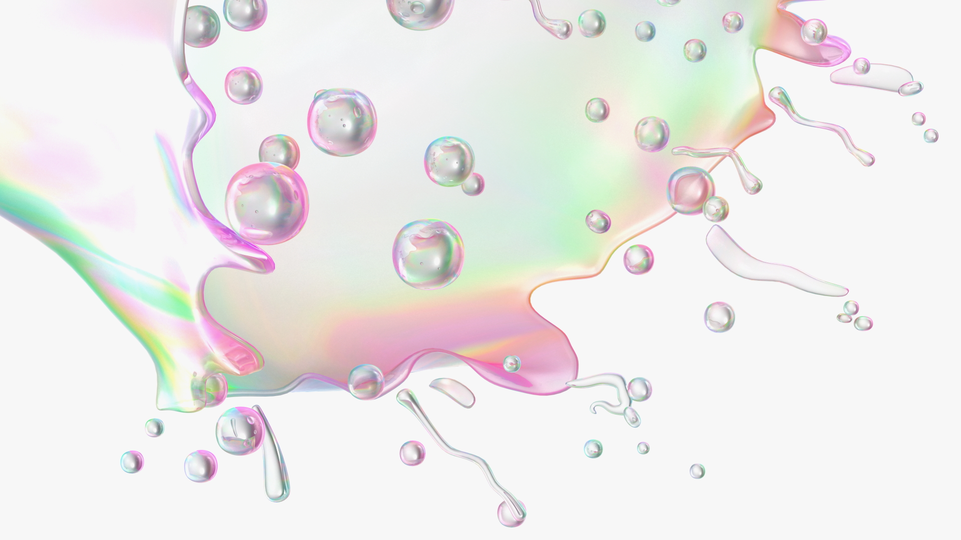 3D model Soap Bubble Burst Stage 4