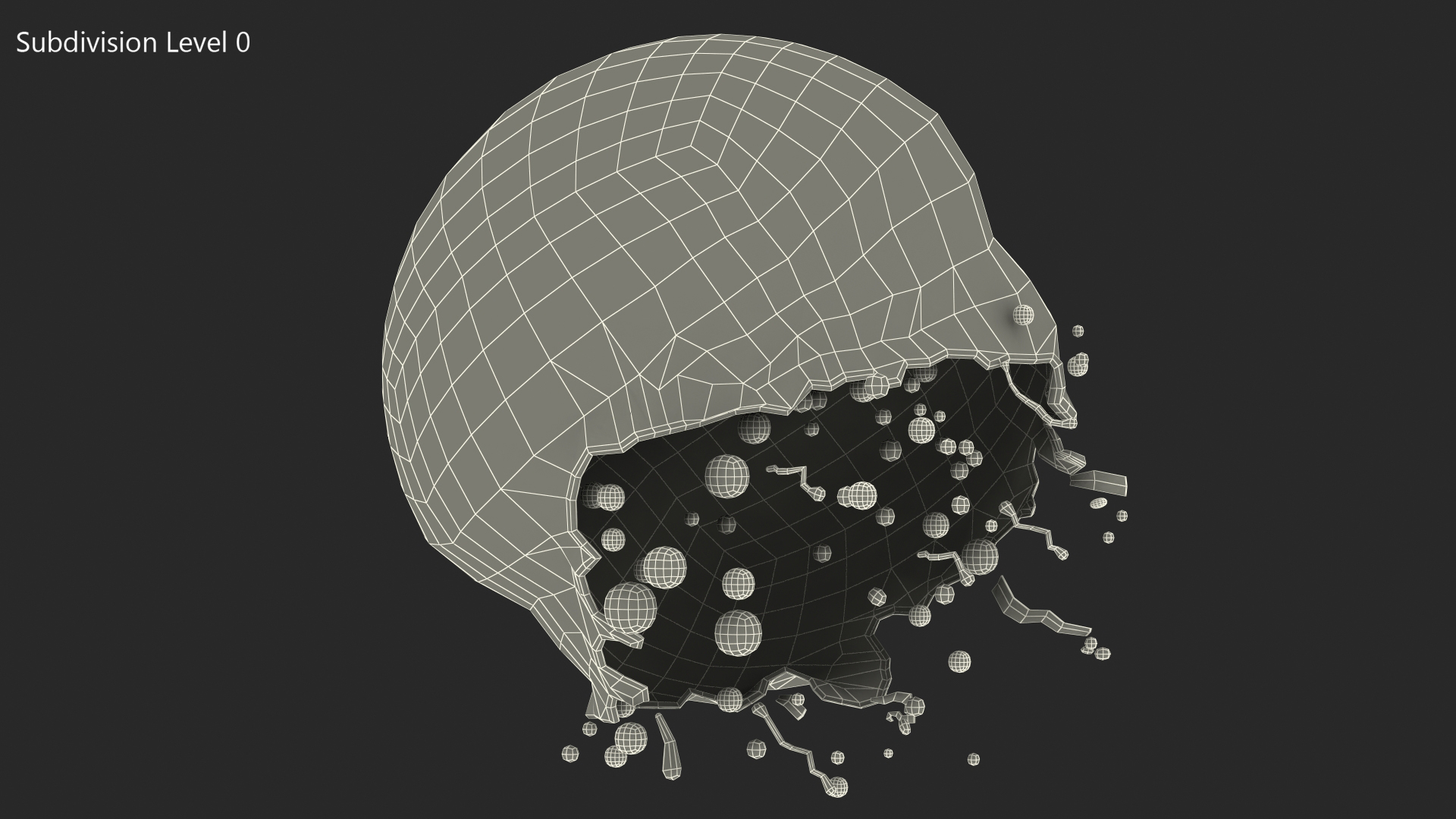 3D model Soap Bubble Burst Stage 4